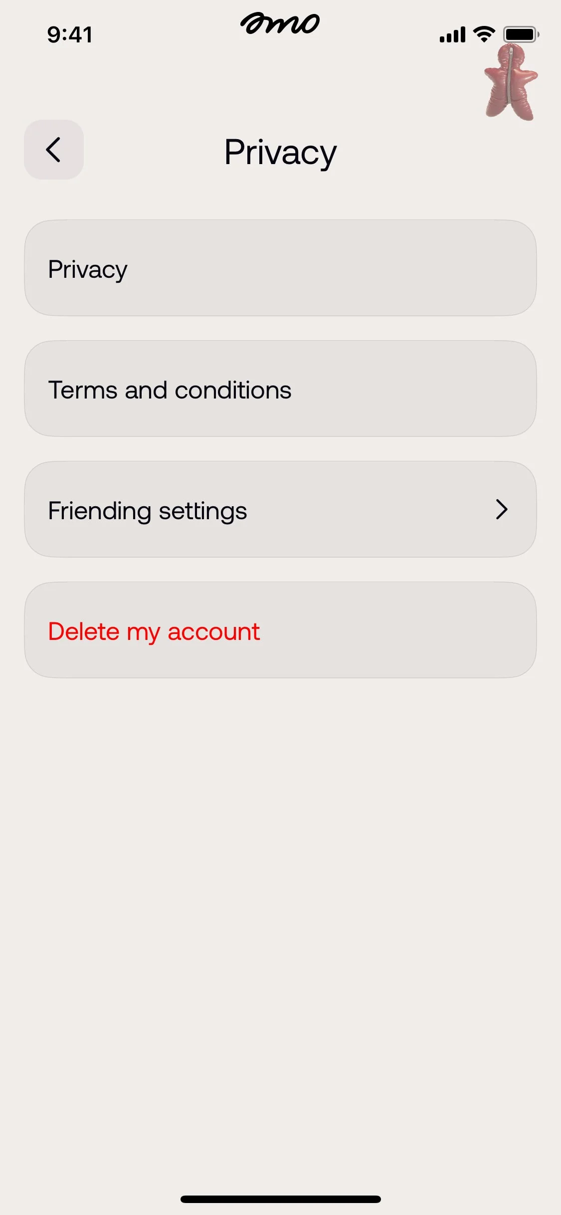 Amo UI Design Screenshot: Visual Social Playground