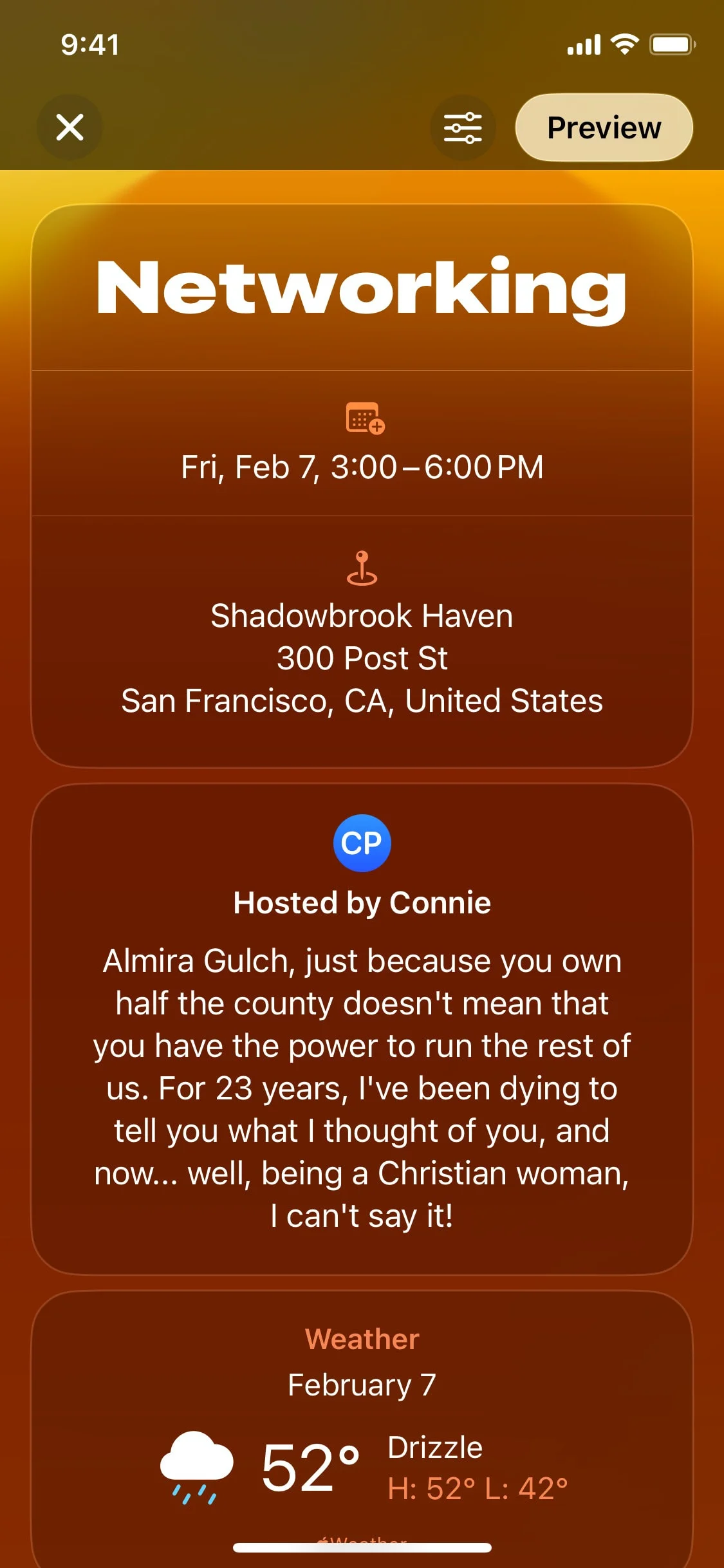 Apple Invites UI Design Screenshot: Curated Event Invitations & RSVPs