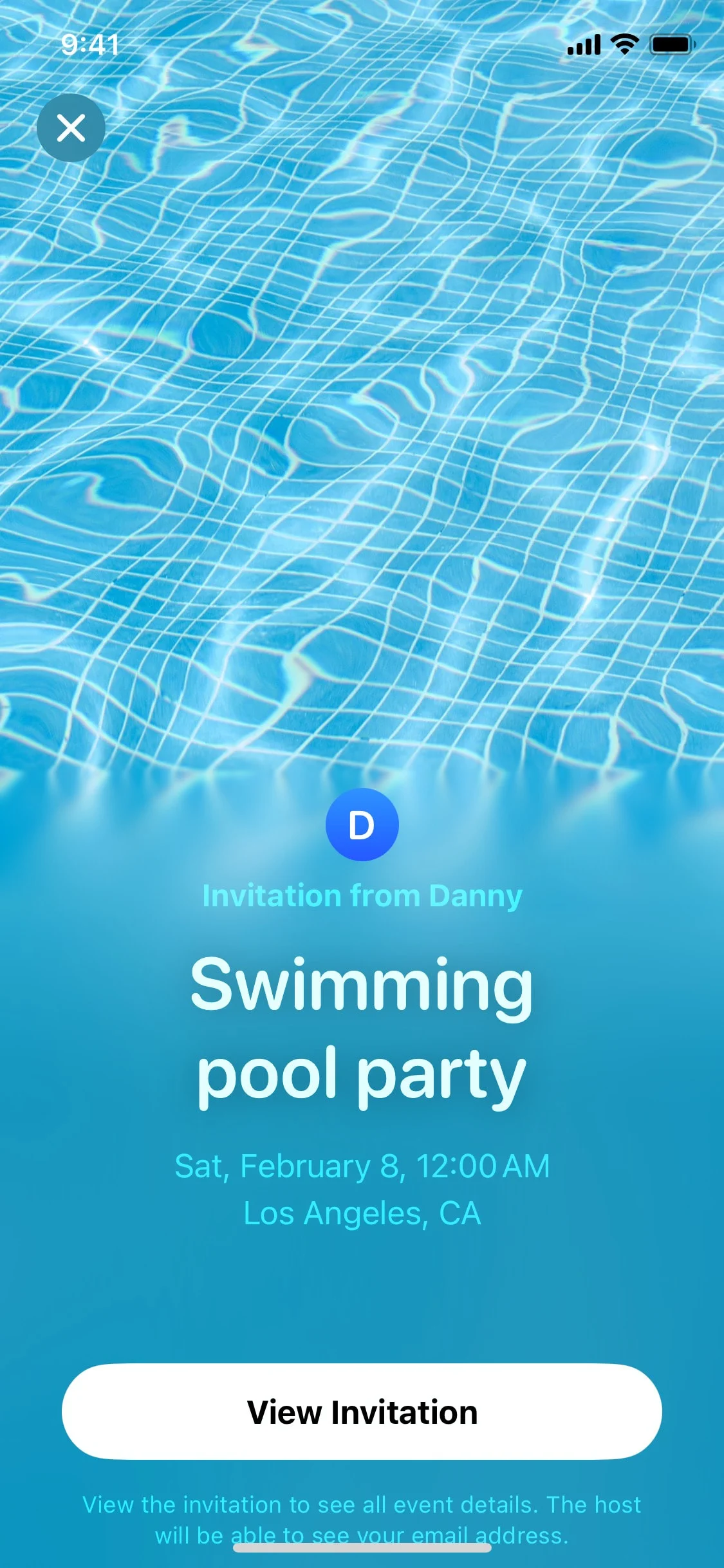 Apple Invites UI Design Screenshot: Curated Event Invitations & RSVPs