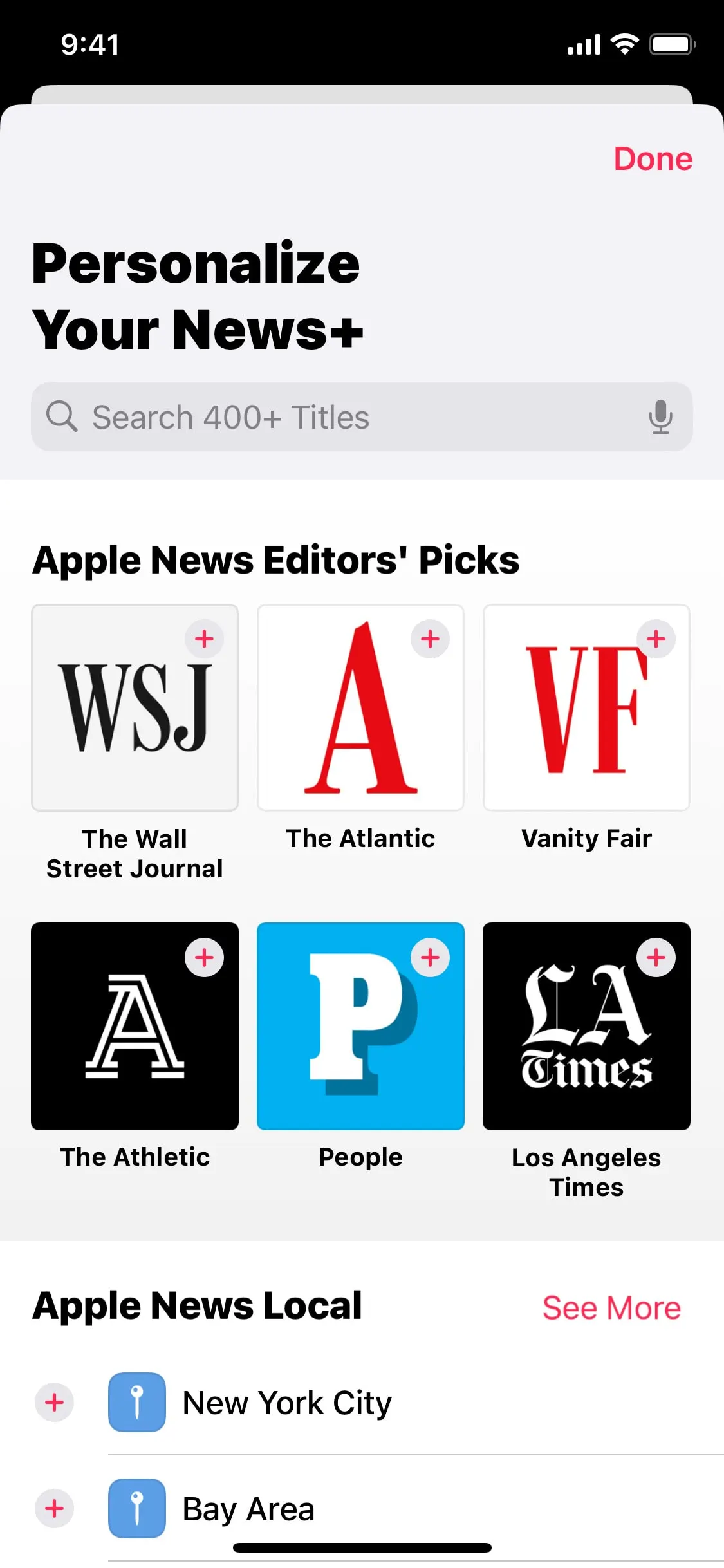 Apple News UI Design Screenshot: Top Headlines & Curated Journalism