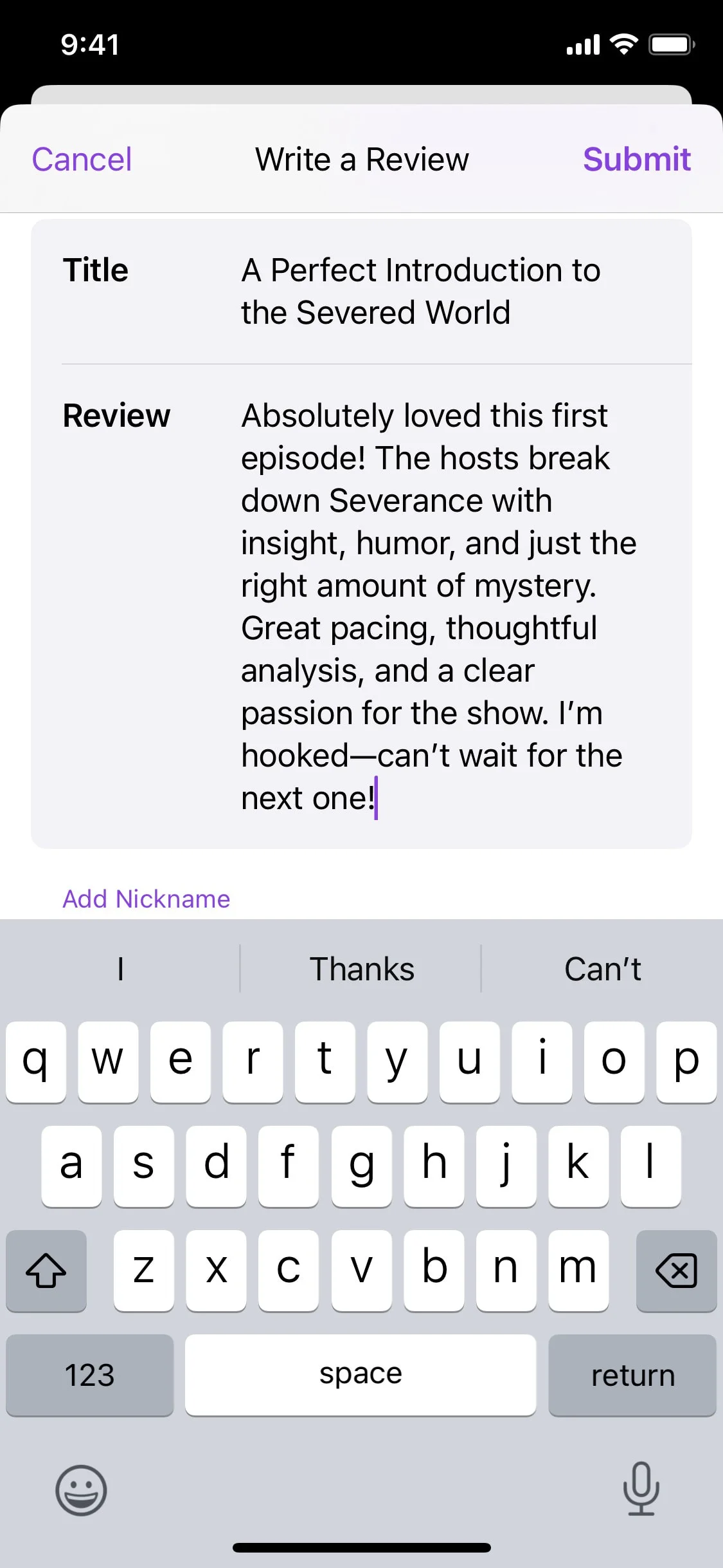 Apple Podcasts UI Design Screenshot: Curated Audio Shows & Narrative Audio