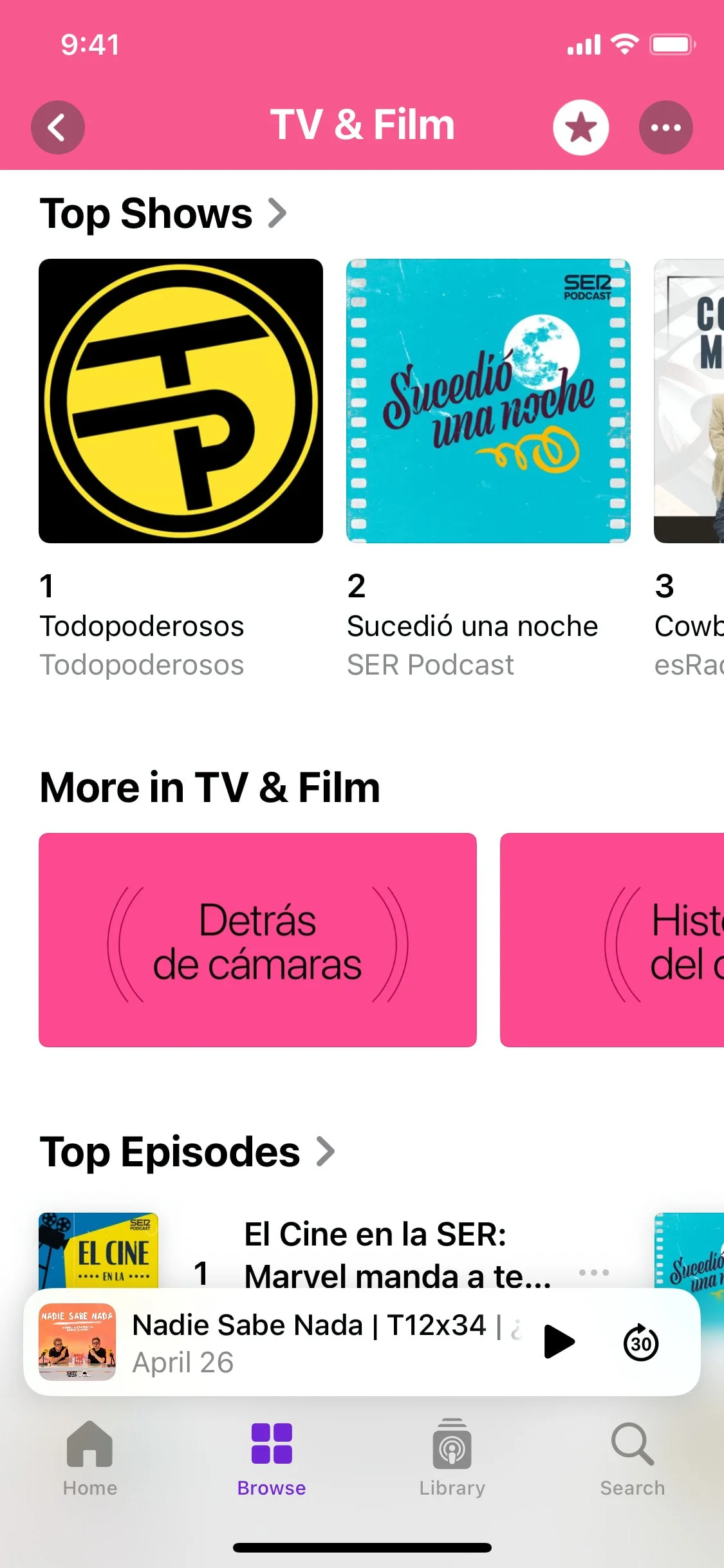 Apple Podcasts UI Design Screenshot: Curated Audio Shows & Narrative Audio