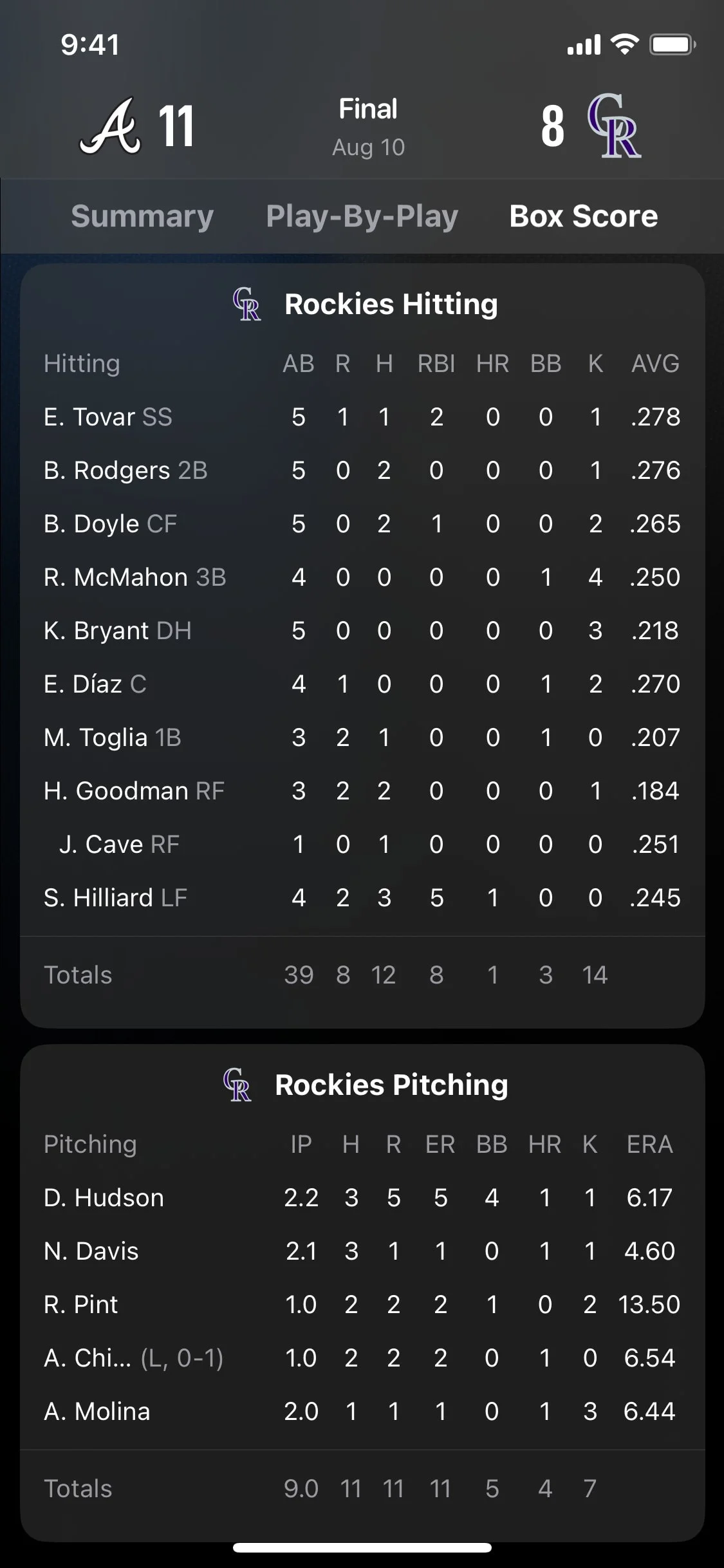 Apple Sports UI Design Screenshot: Real-Time Scores, Stats & Live Leagues