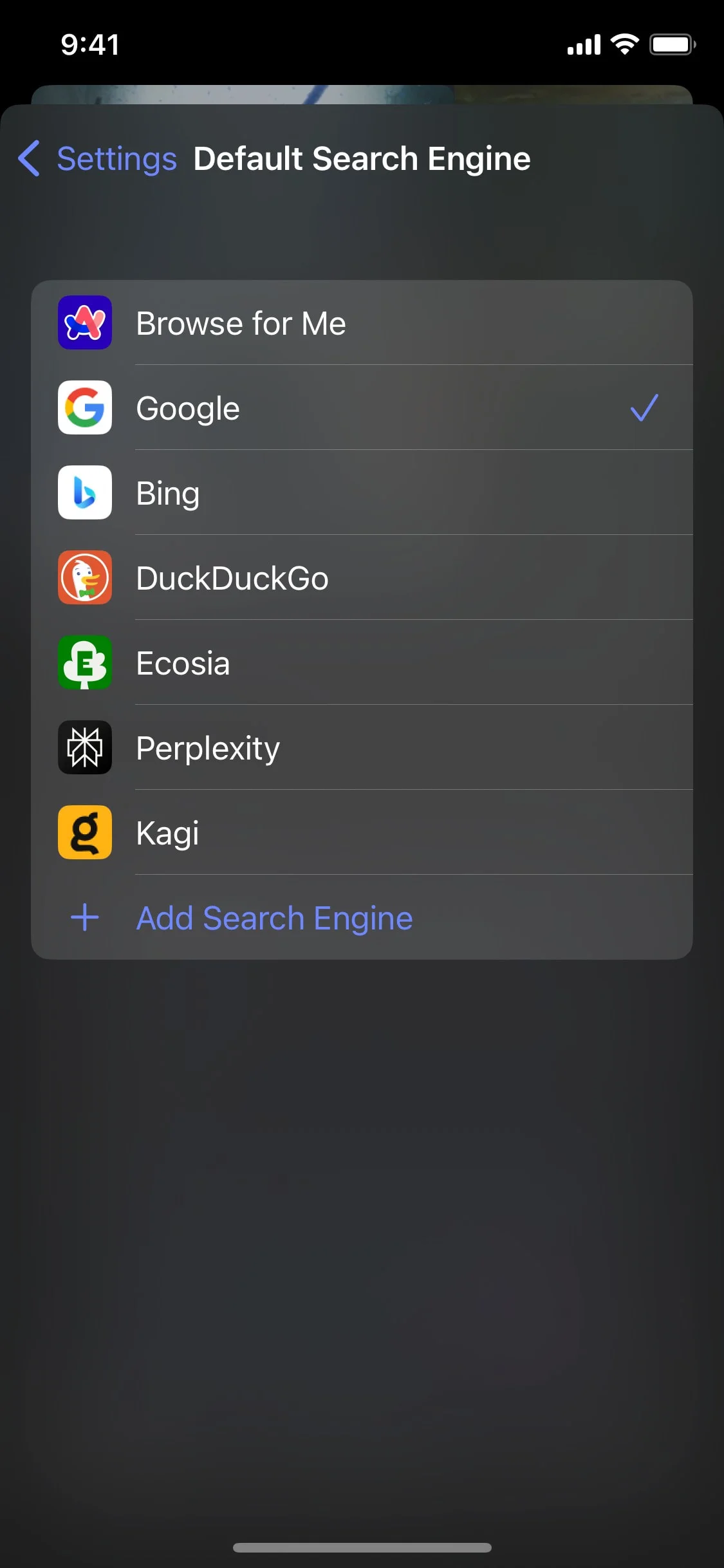 Arc Search UI Design Screenshot: Browse for Me & AI Search