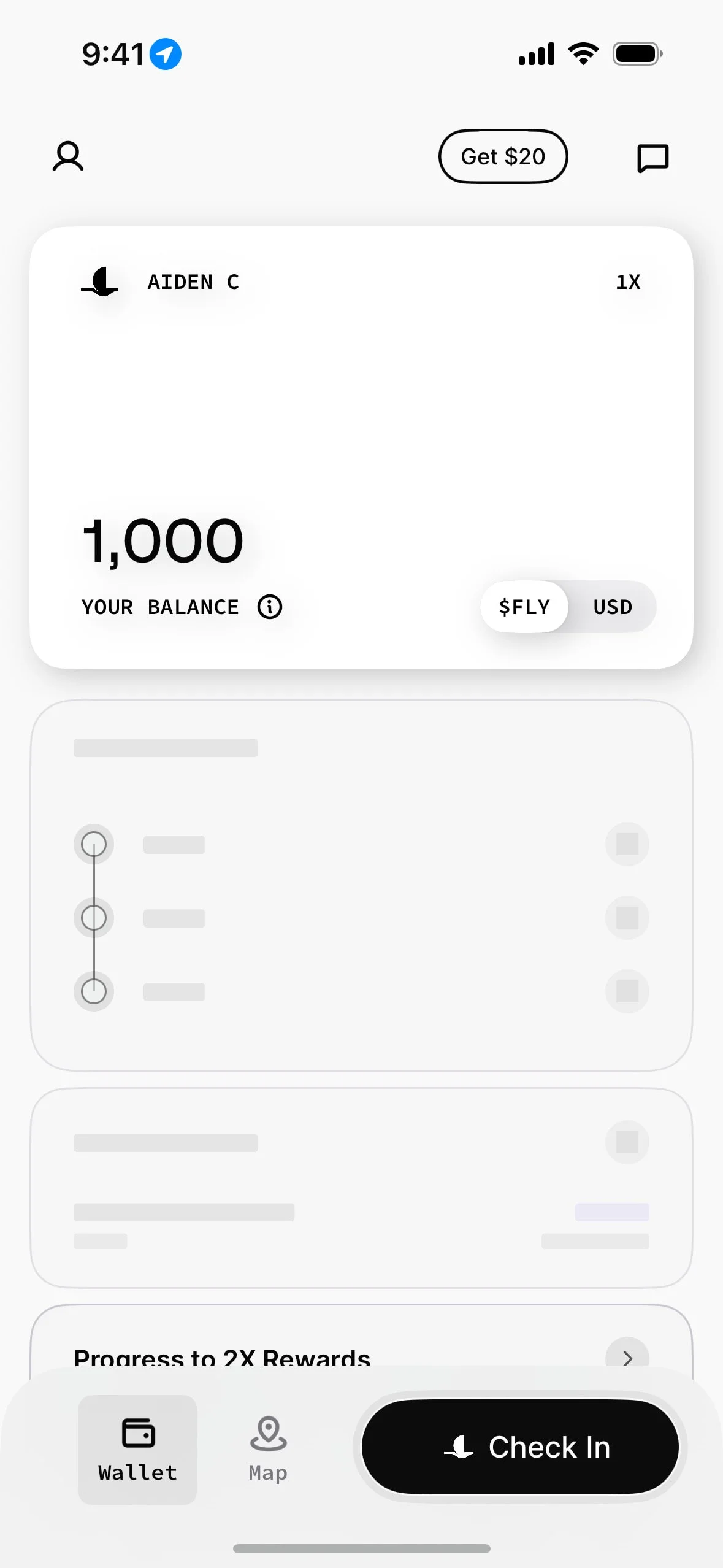 blackbird UI Design Screenshot: Restaurant Loyalty & Dining Rewards