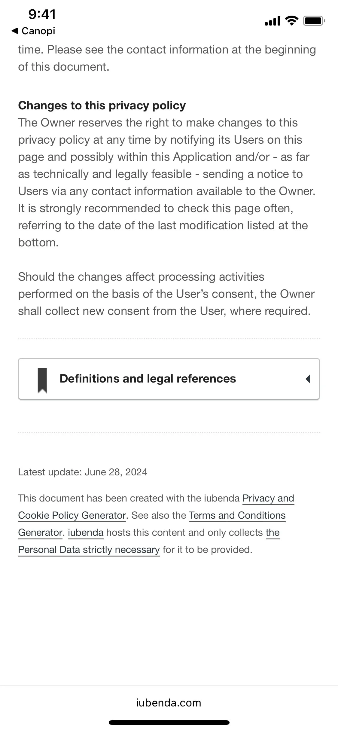 Canopi UI Design Screenshot: Curated Knowledge Garden
