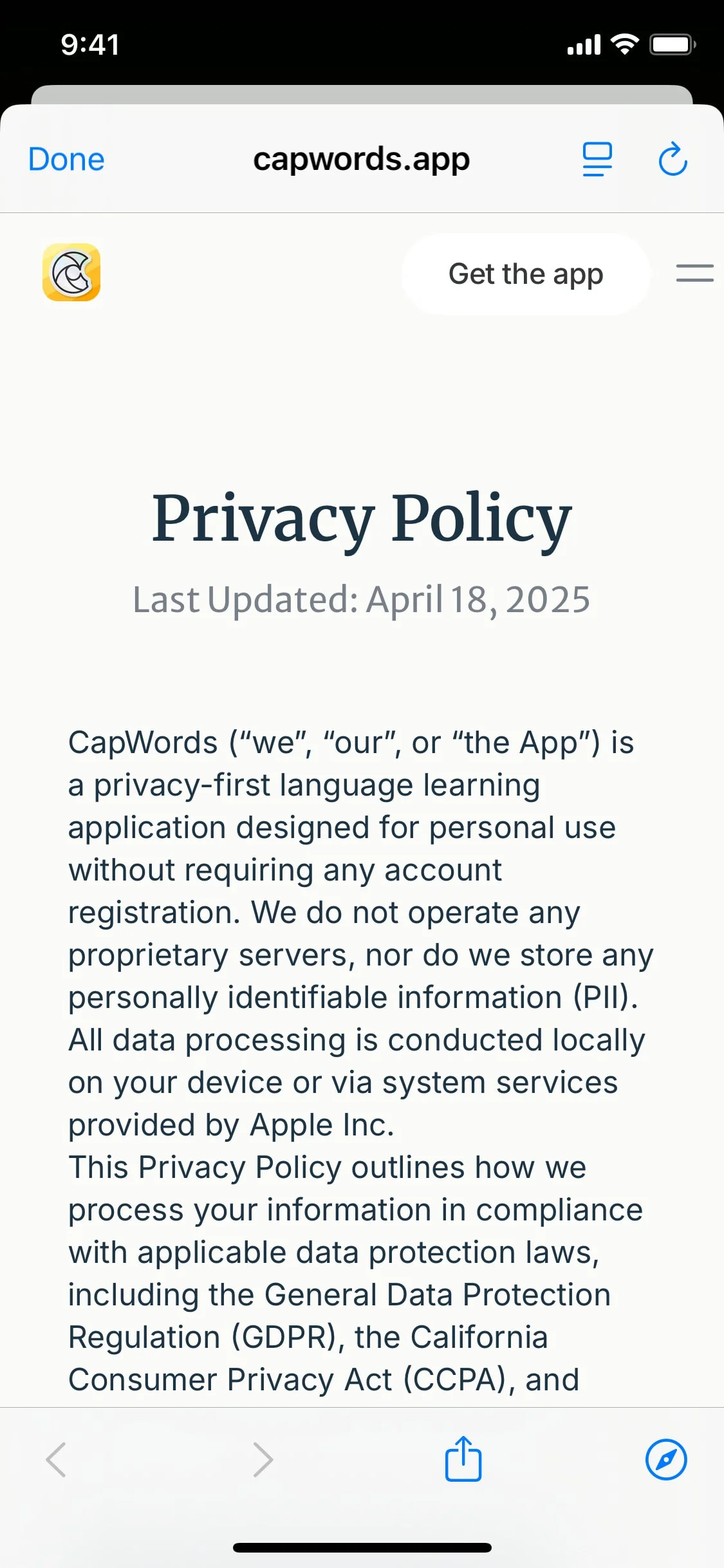 Capwords UI Design Screenshot: Typography & Quote Art Studio