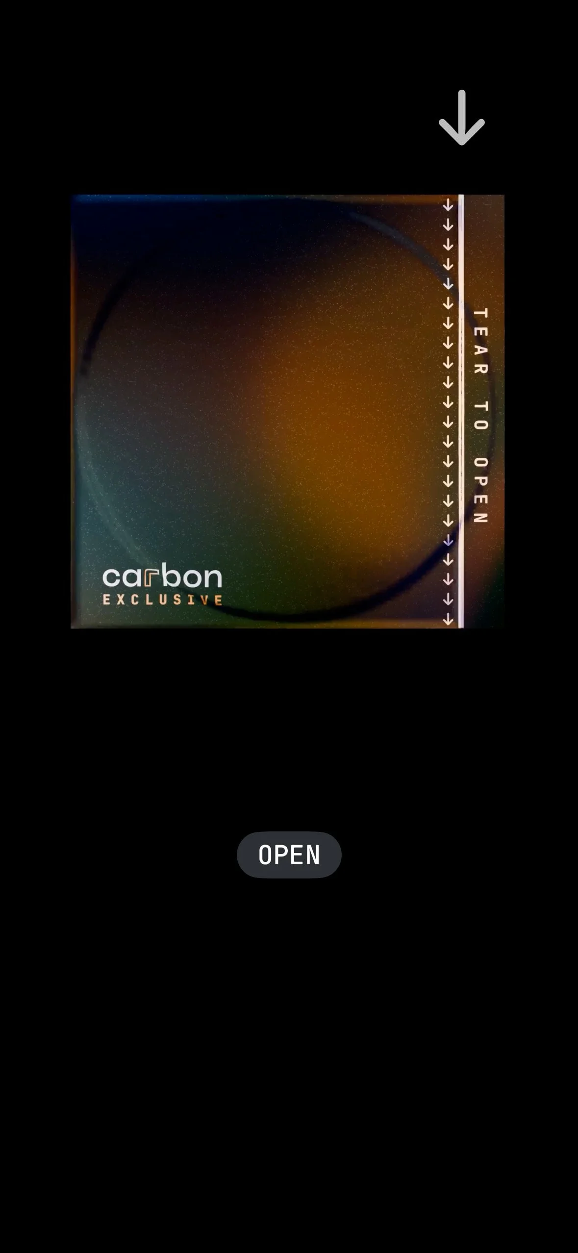 Carbon UI Design Screenshot: Exclusive Digital Collectibles & Art Packs