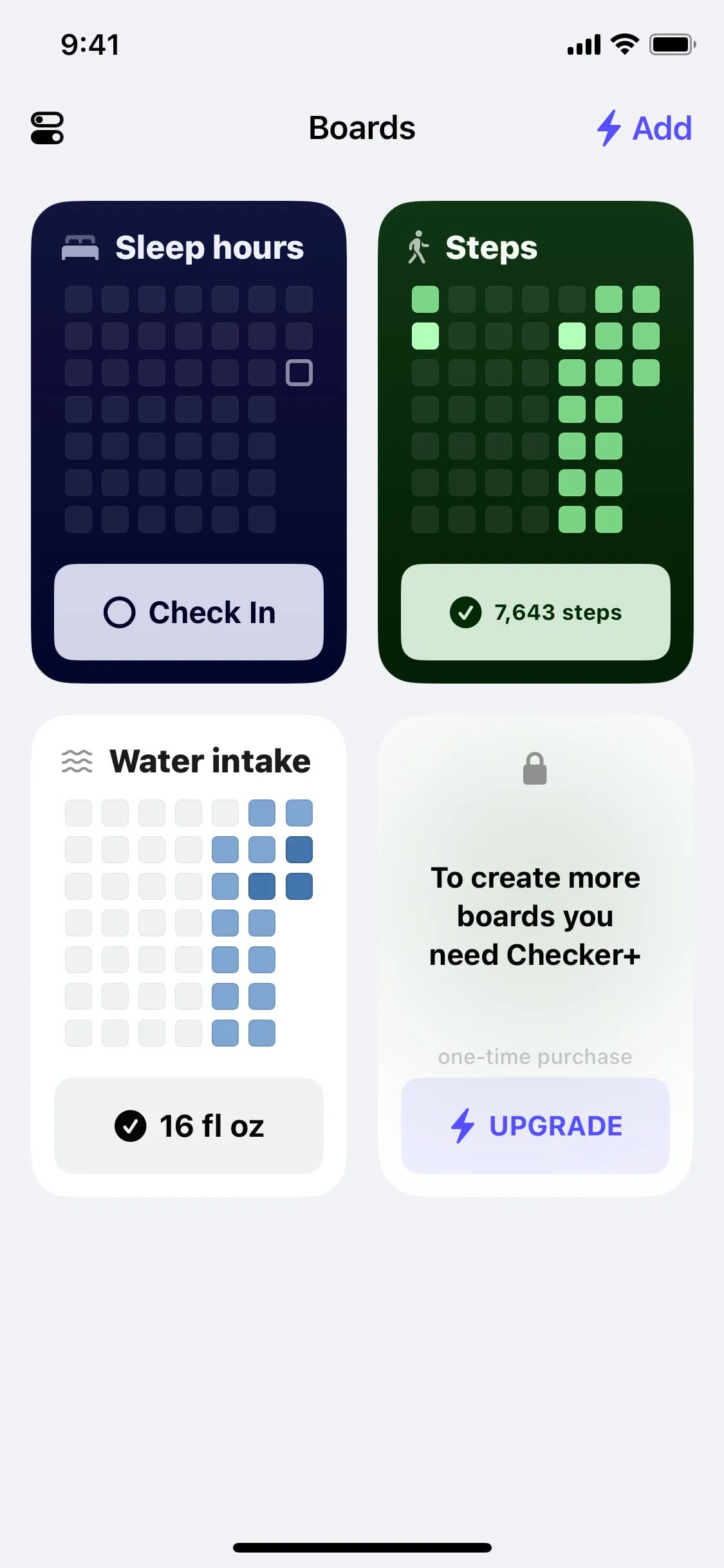 Checker UI Design Screenshot: Checklist & Task Verification Flow