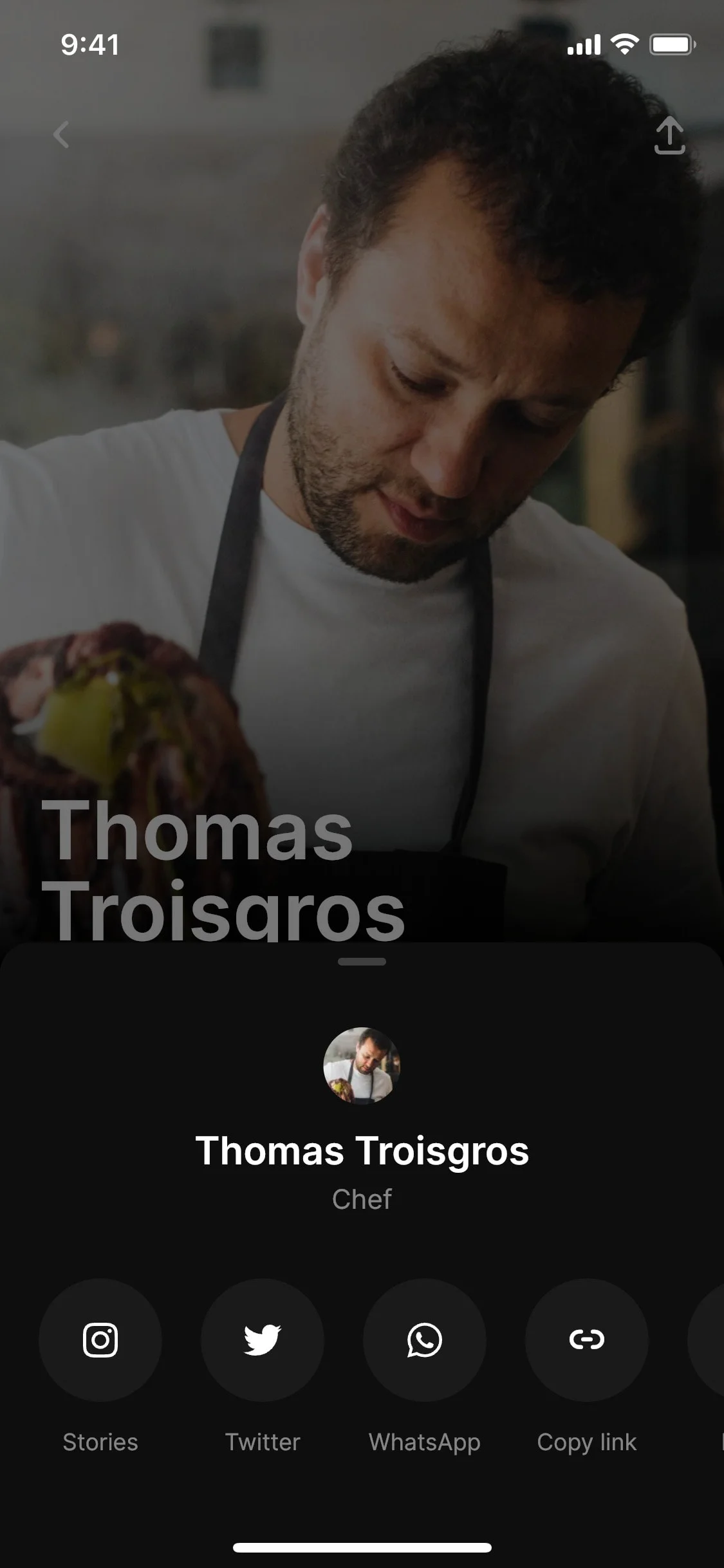 CREME UI Design Screenshot: Culinary Masterclasses by World Chefs