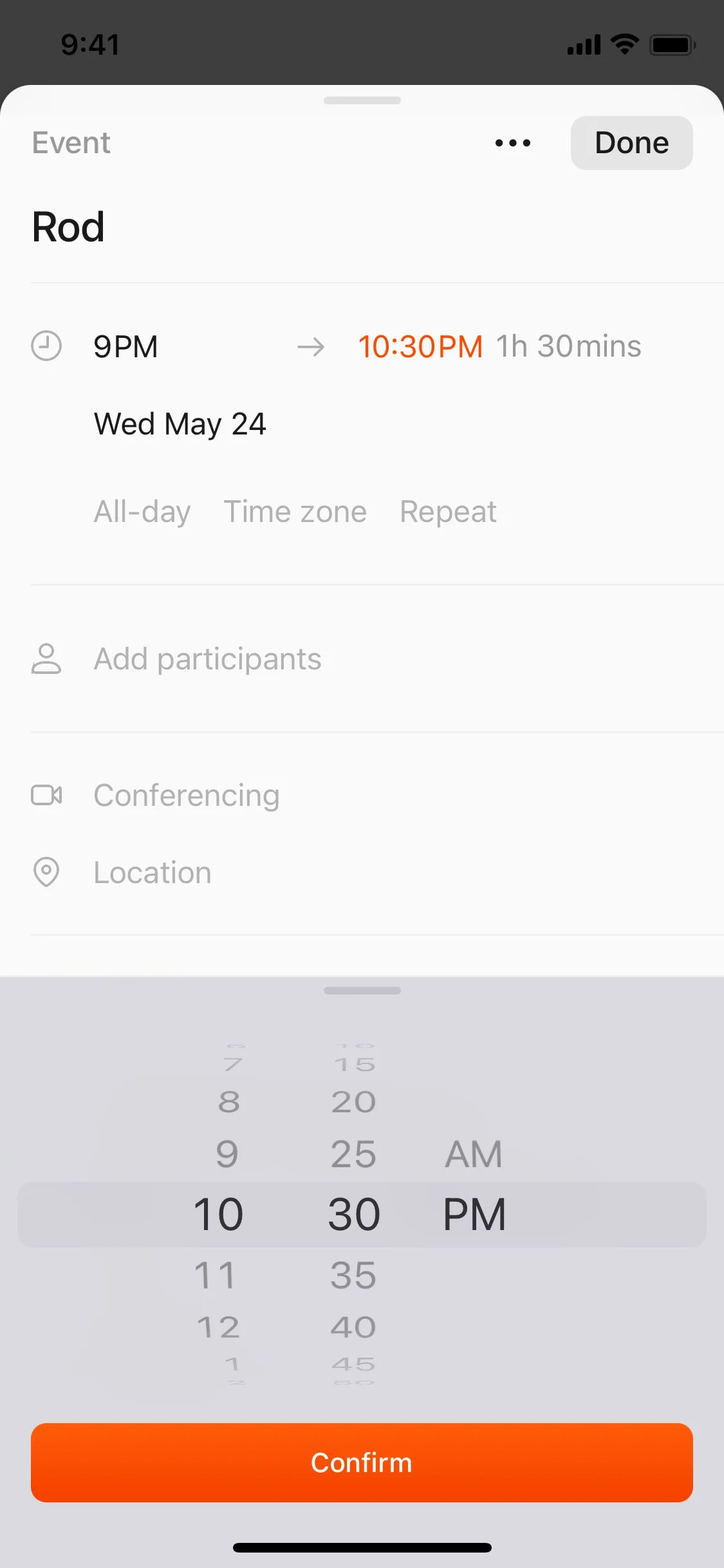 Cron UI Design Screenshot: Next-Generation Time Management