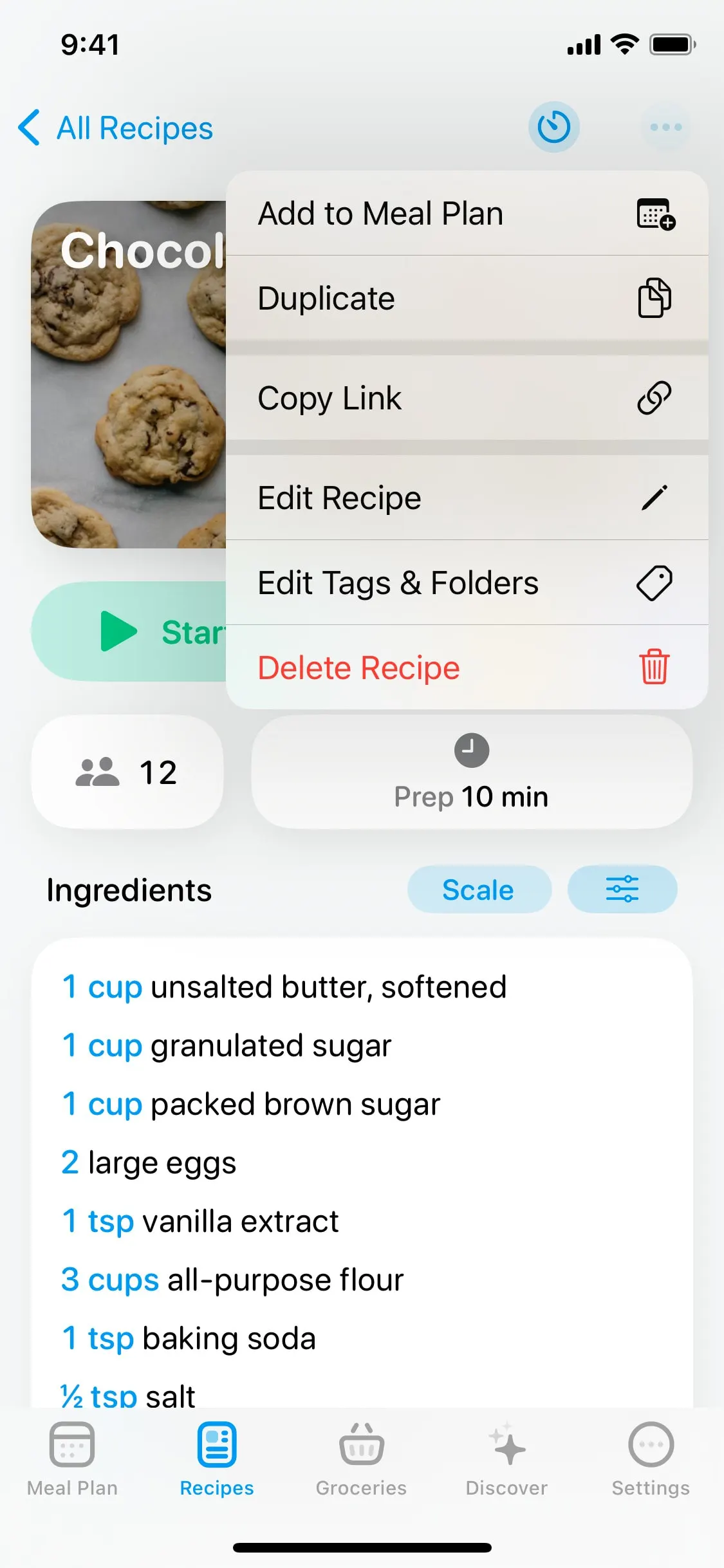 Crouton UI Design Screenshot: Recipe Keeper & Meal Planning Companion