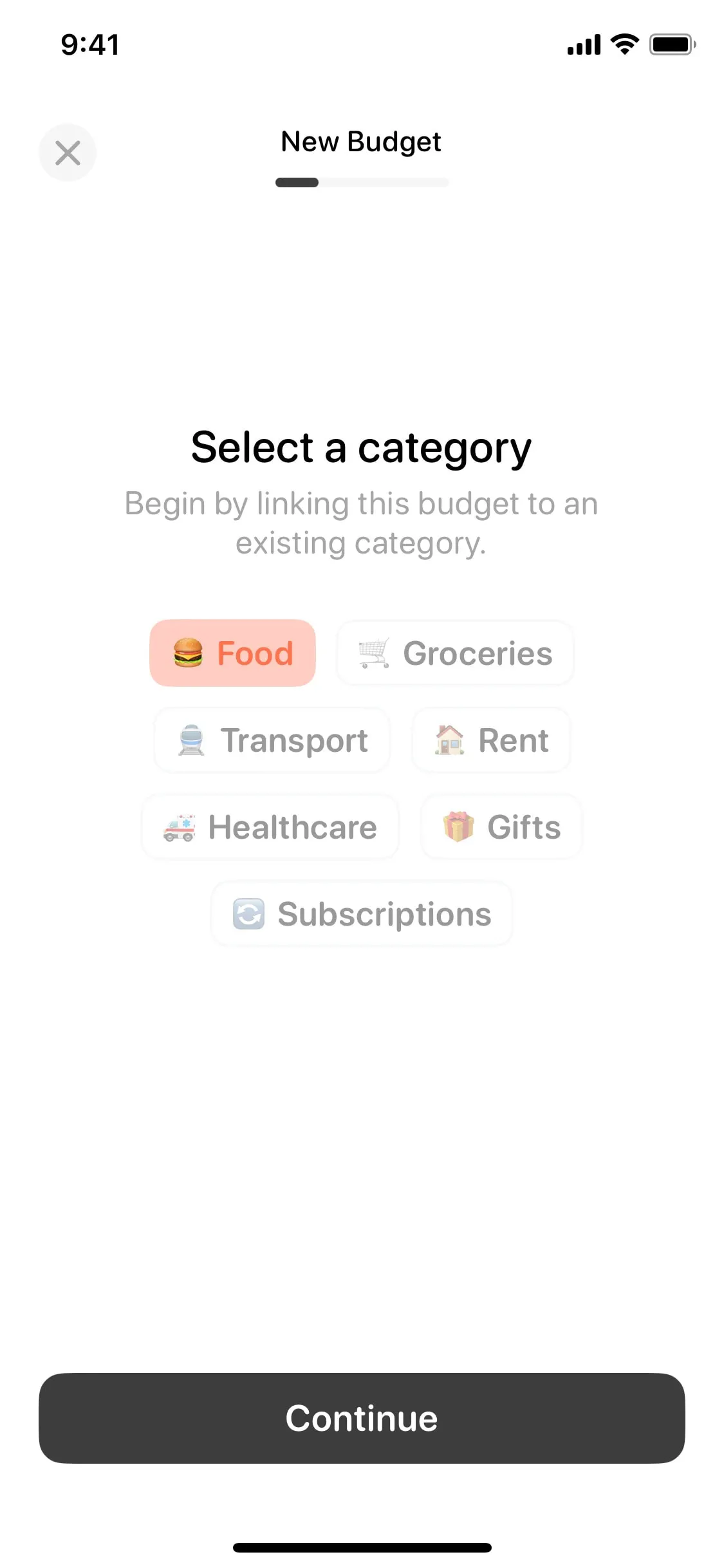Dime UI Design Screenshot: Minimalist Expense & Budget Tracker