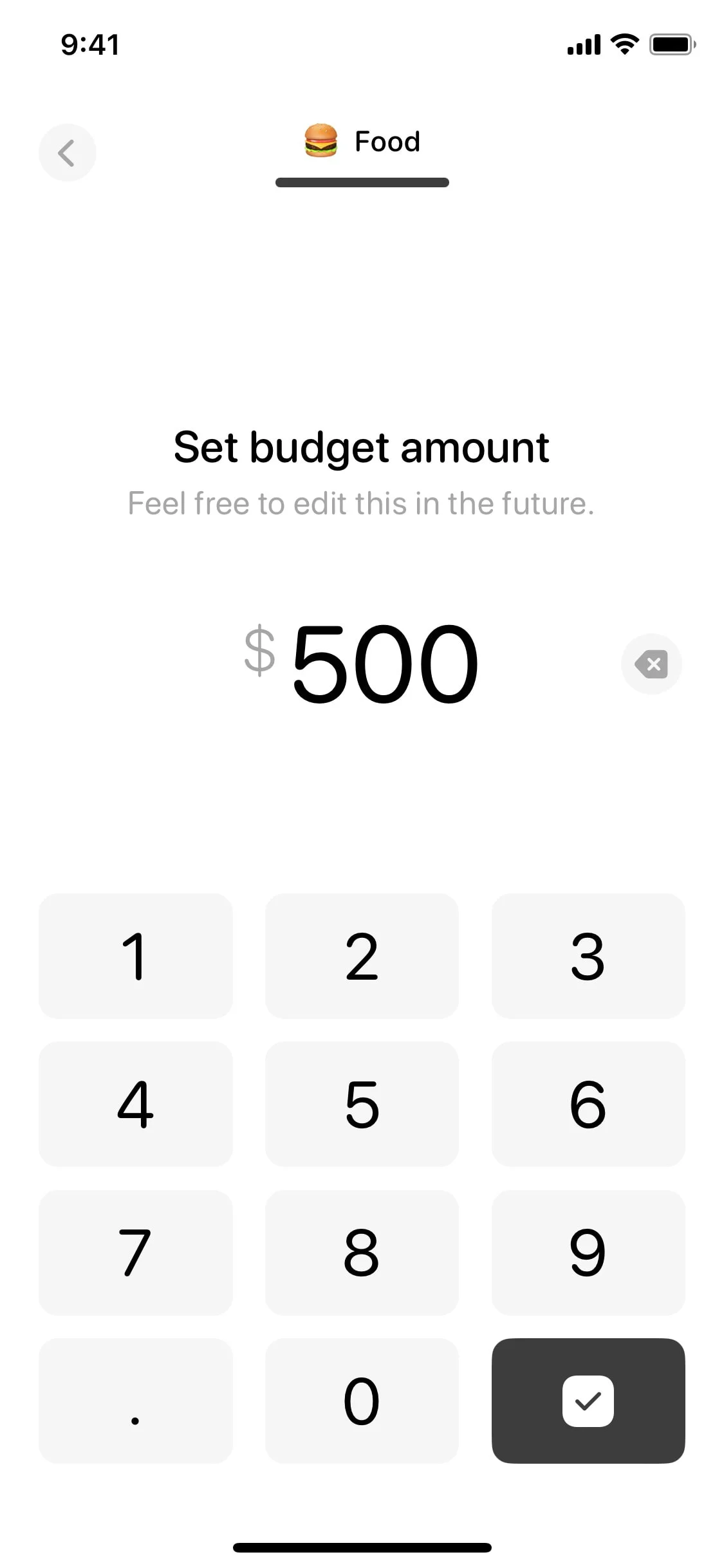 Dime UI Design Screenshot: Minimalist Expense & Budget Tracker