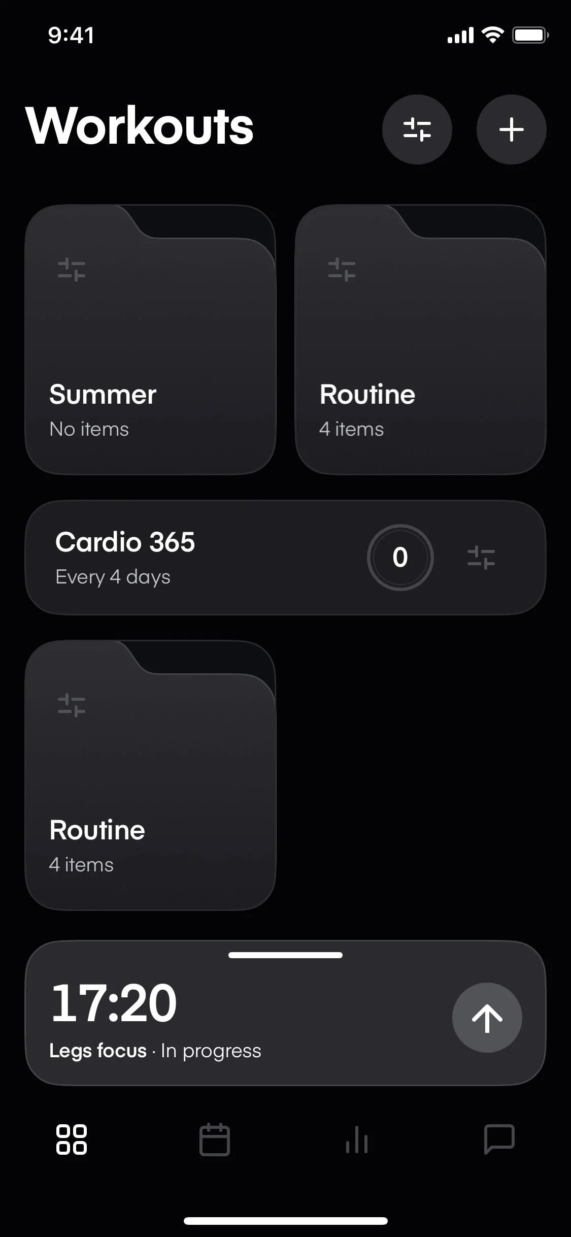 Dropset UI Design Screenshot: Strength Training & Workout Log