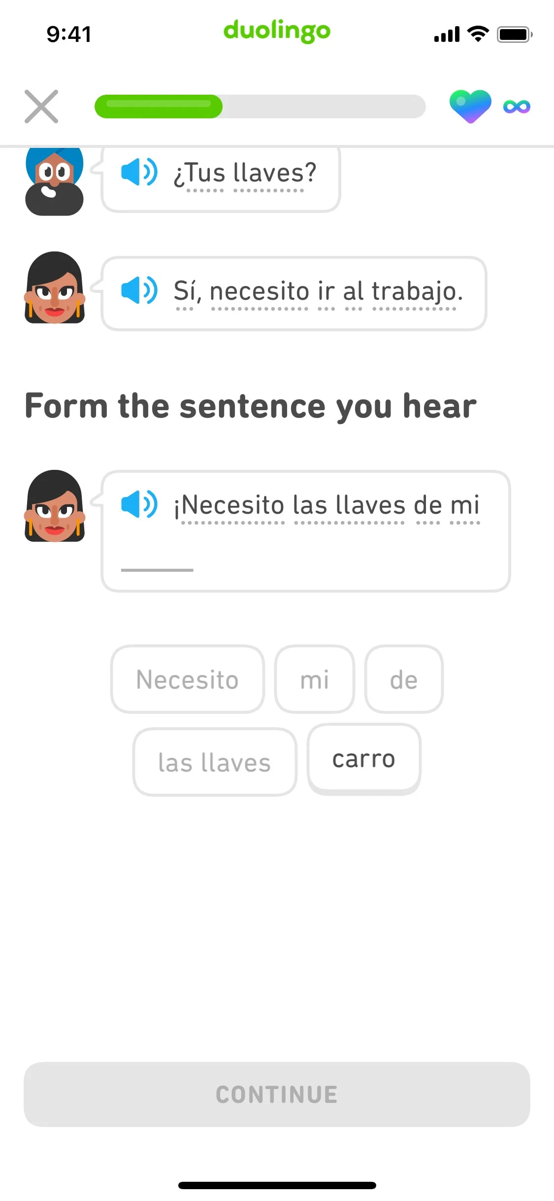 Duolingo UI Design Screenshot: Gamified Language Learning
