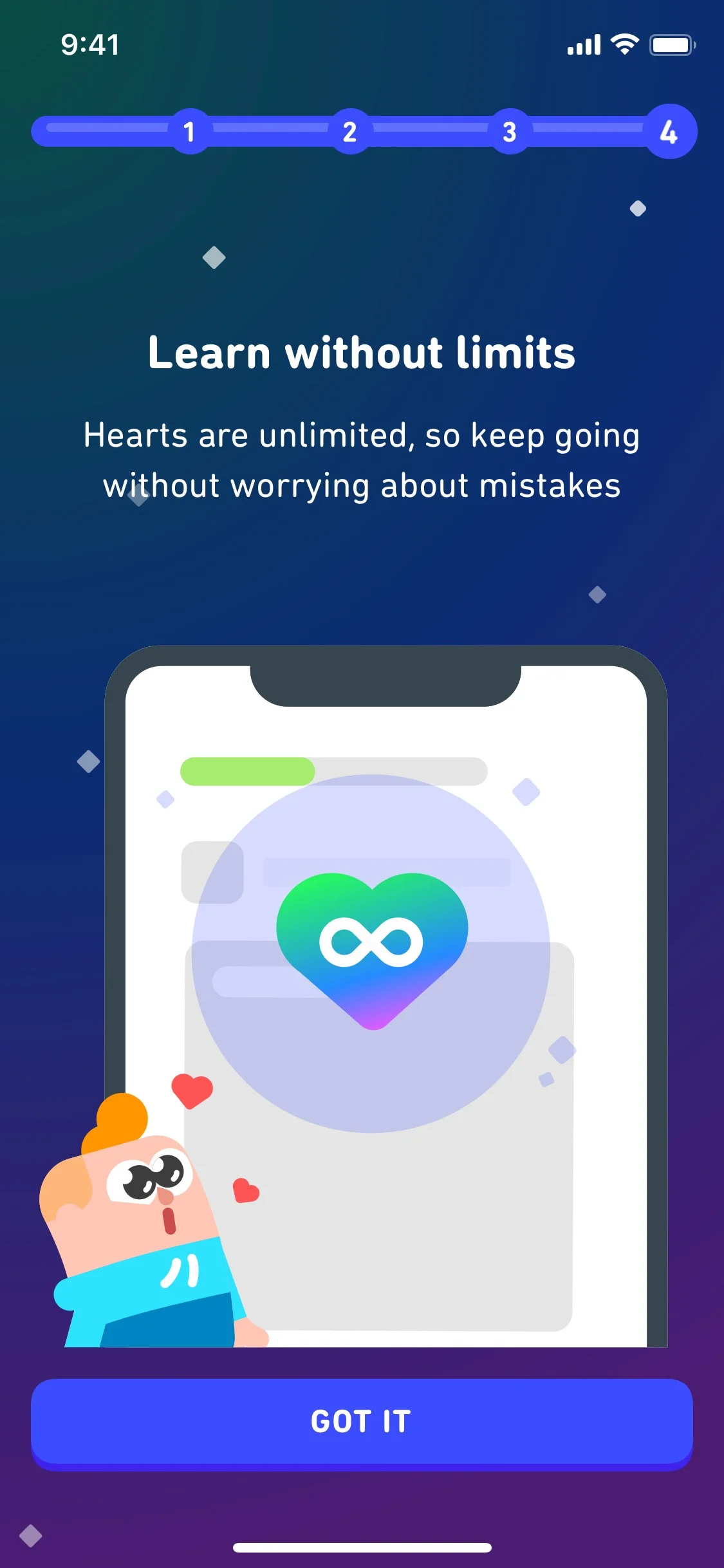Duolingo UI Design Screenshot: Gamified Language & Bite-Sized Lessons