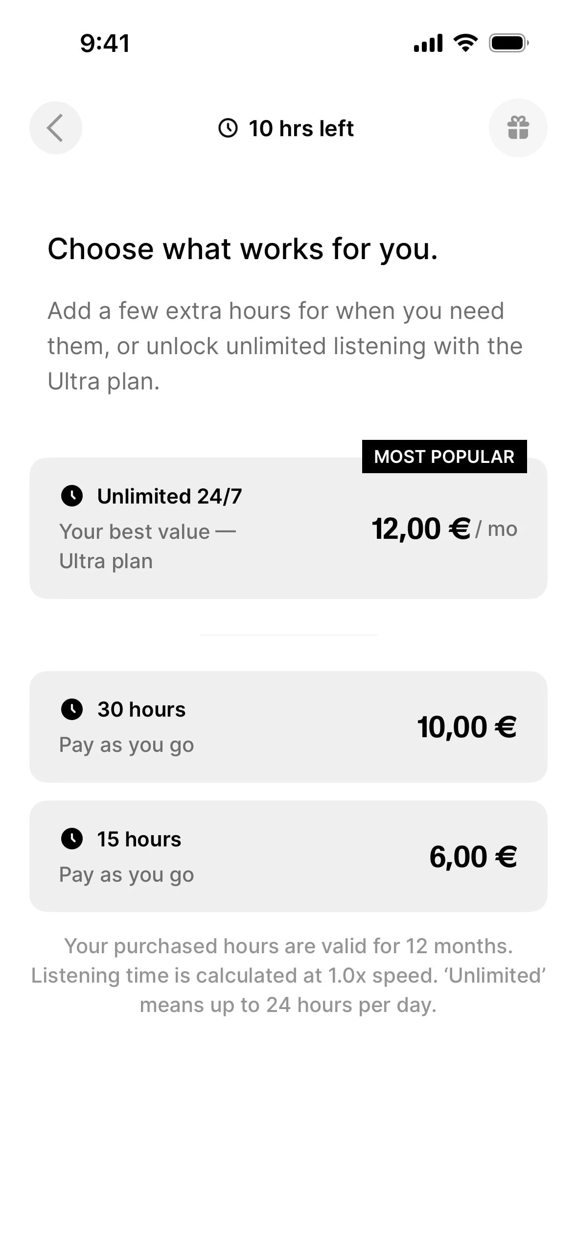 elevenreader UI Design Screenshot: AI Voice Reader & Audio Narration