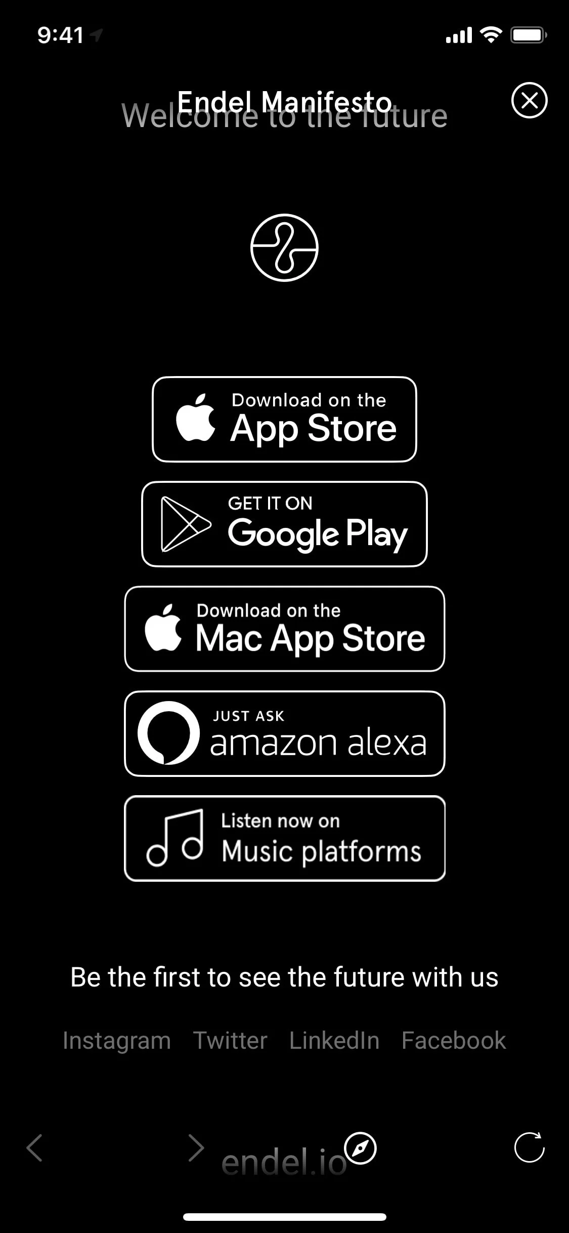 Endel UI Design Screenshot: Personalized Soundscapes for Focus & Sleep