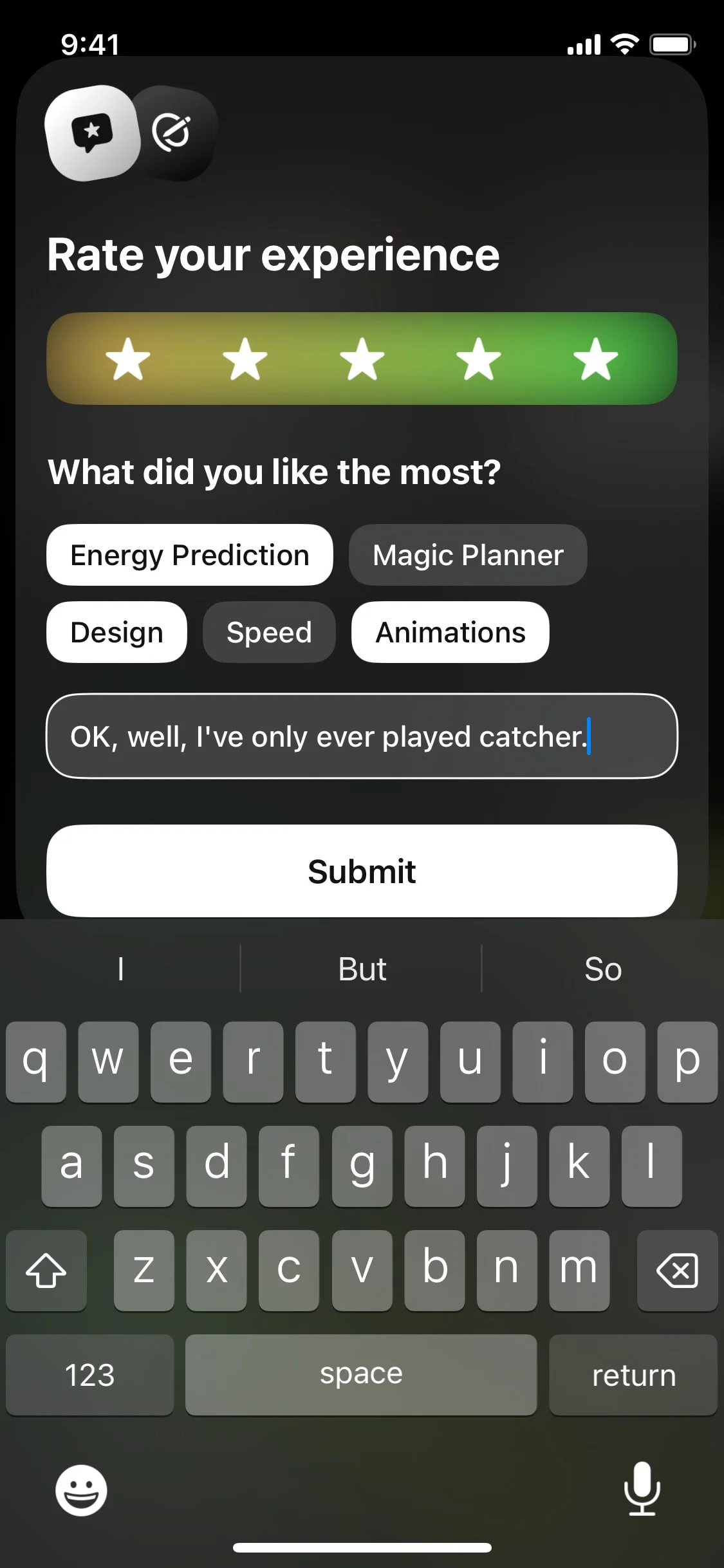 exoplan UI Design Screenshot: Daily Energy Prediction & Smart Planning