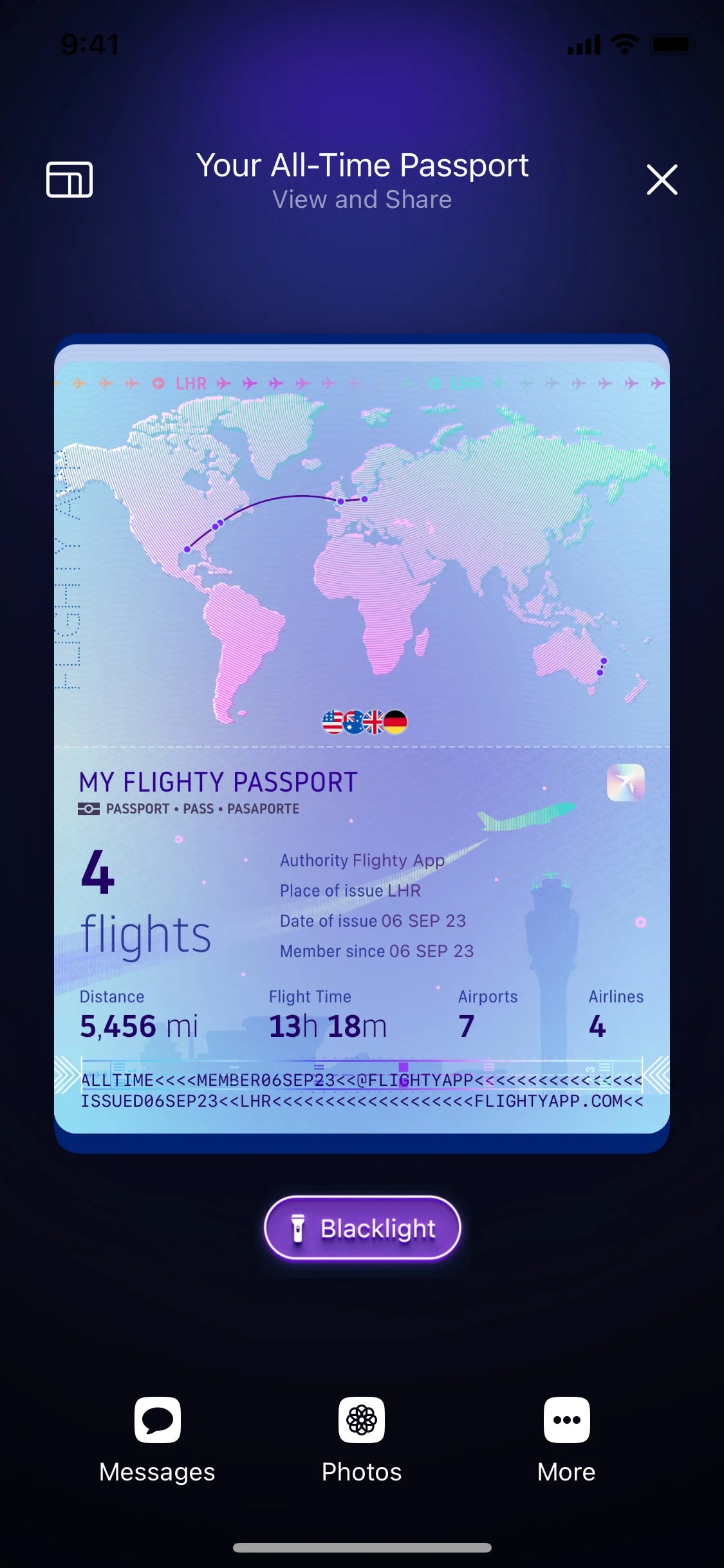 Flighty UI Design Screenshot: Live Flight Tracker & Aviation Radar