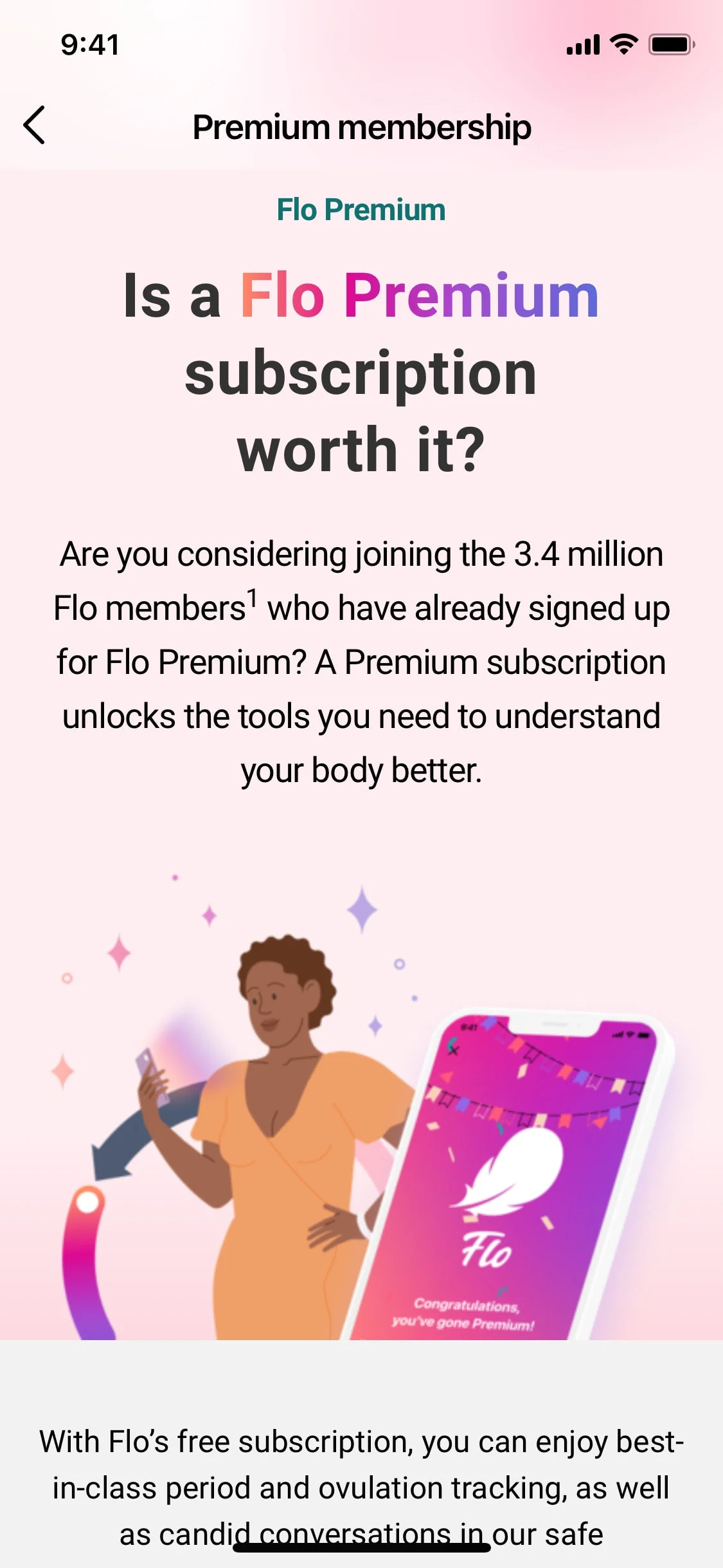 Flo UI Design Screenshot: Period Tracker & Ovulation Calendar