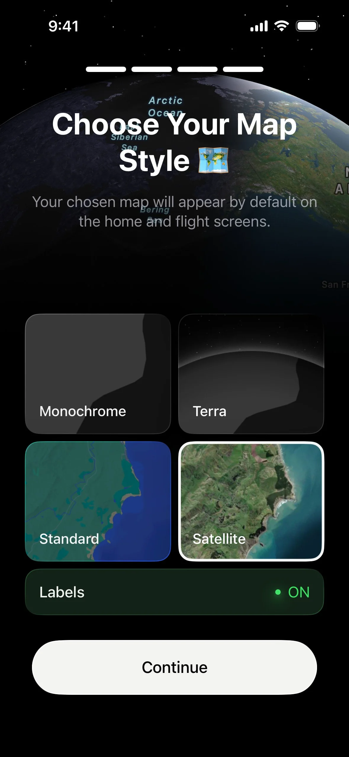 focusflight UI Design Screenshot: Gamified Focus Timer & Route Explorer