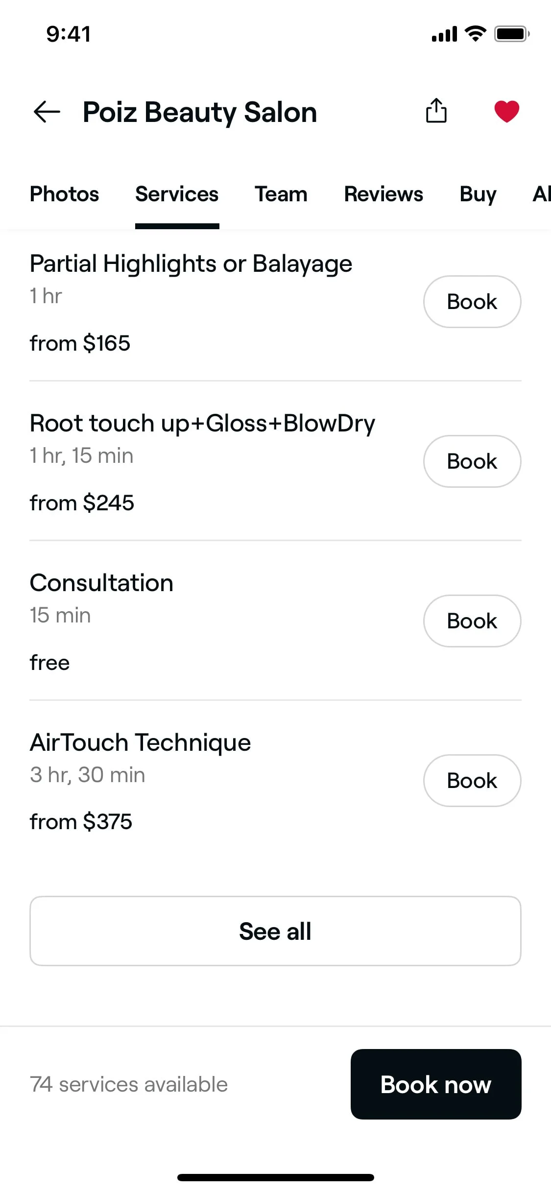 Freshaop UI Design Screenshot: Salon, Spa & Beauty Appointment Booking