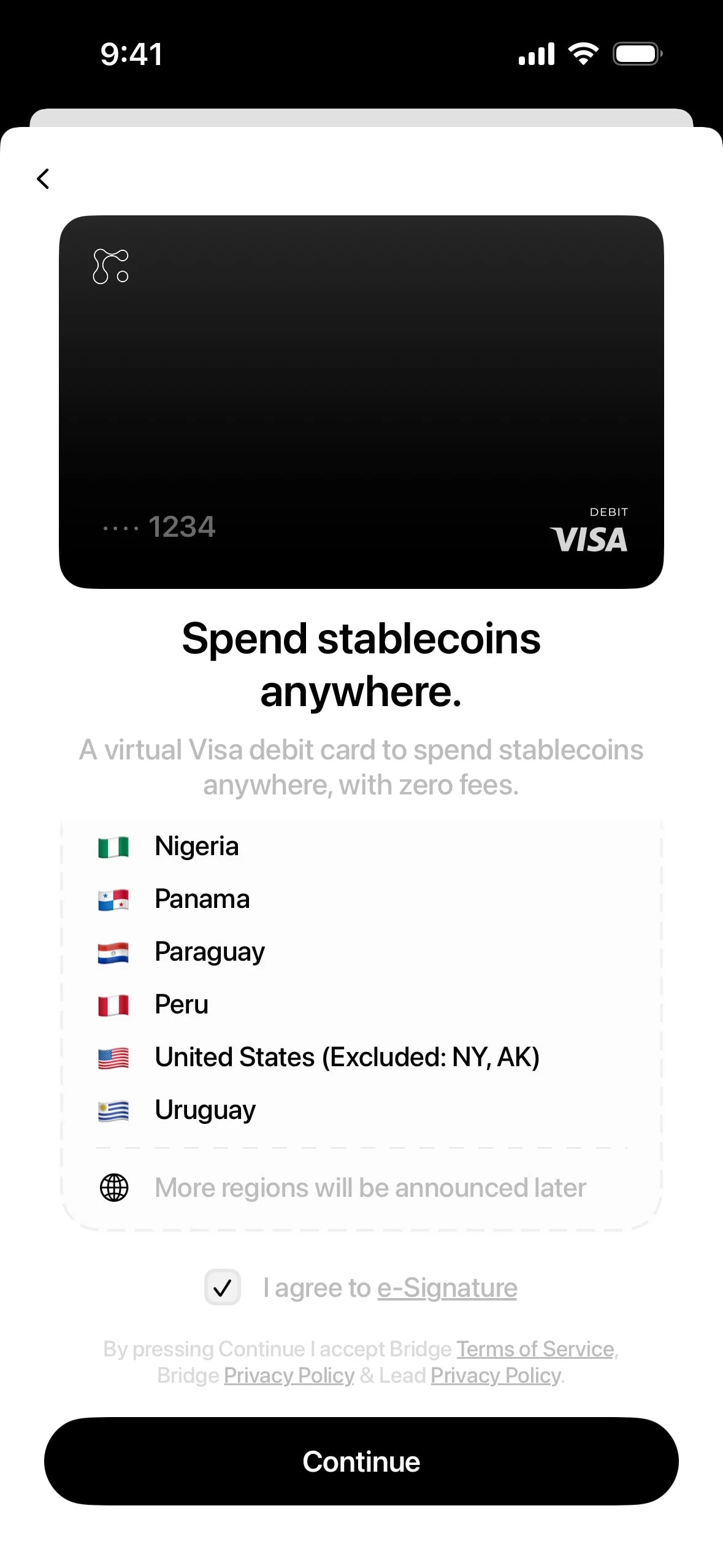fuse UI Design Screenshot: Stablecoin Payments & Global Multi-Currency
