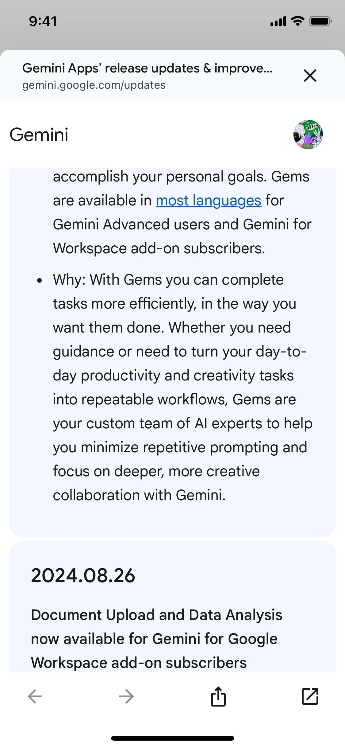 Gemini UI Design Screenshot: Google Generative AI Companion