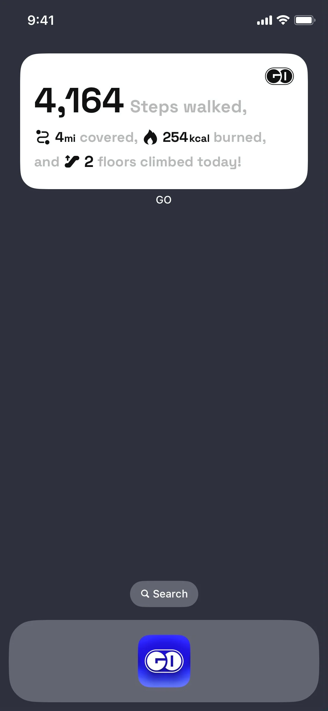 Goclub UI Design Screenshot: Community Fitness & Walking Challenges