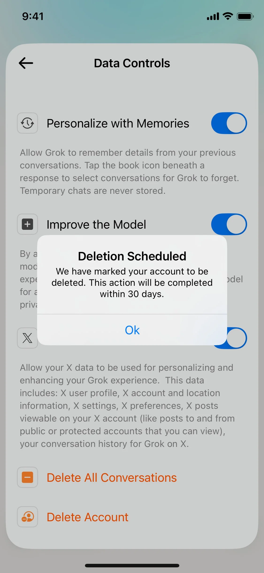 Grok UI Design Screenshot: Conversational AI & Real-Time Intelligence