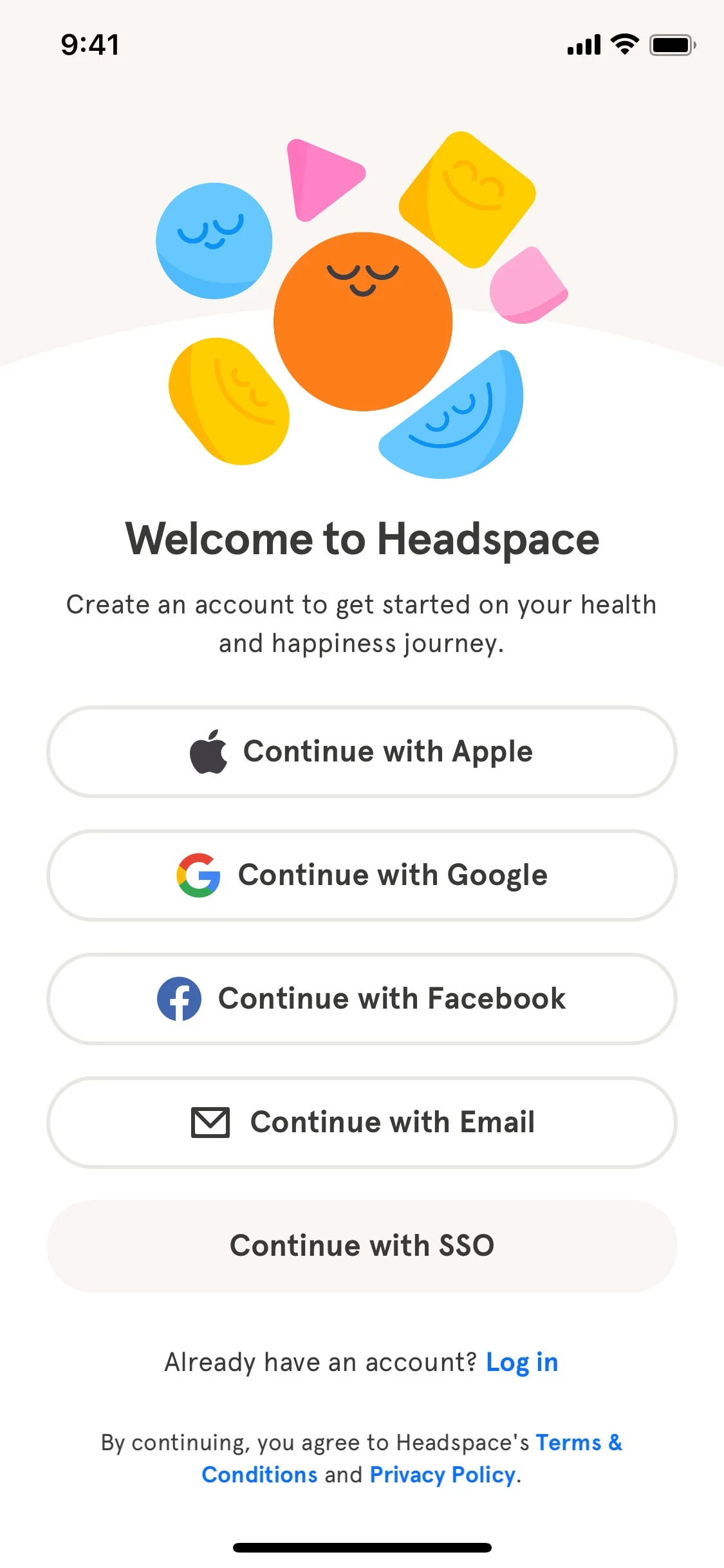 Headspace UI Design Screenshot: Mindfulness, Meditation & Sleep