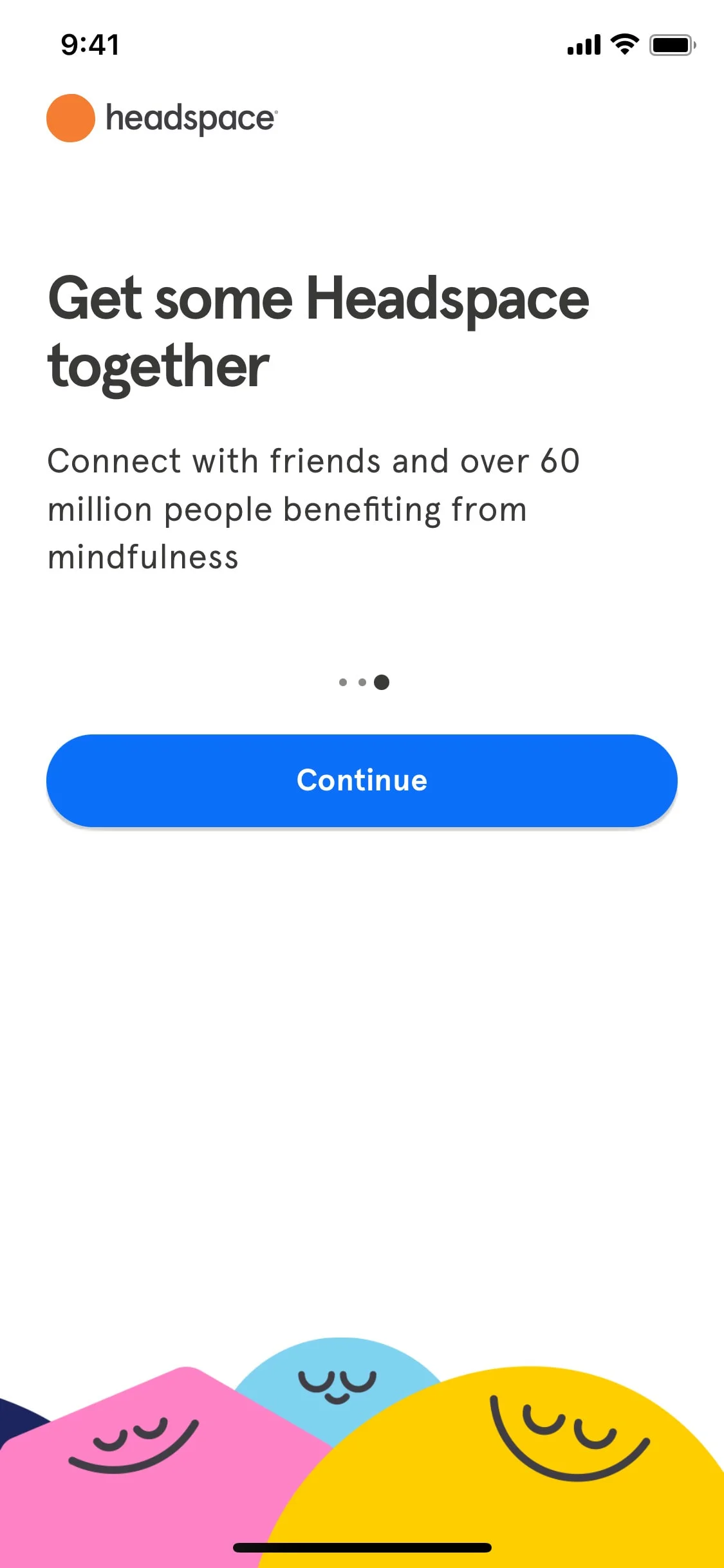 Headspace UI Design Screenshot: Mindful Meditation & Mental Fitness