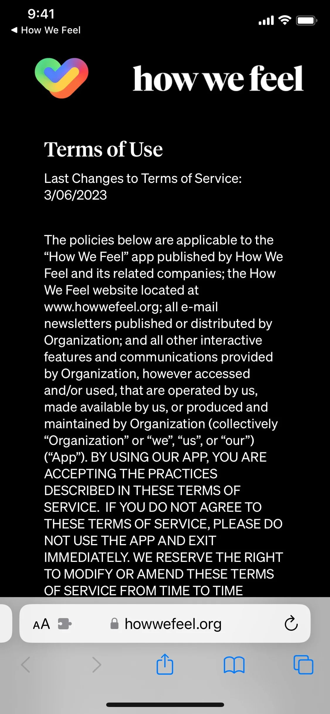 Howwefeel UI Design Screenshot: Emotional Well-being Journal