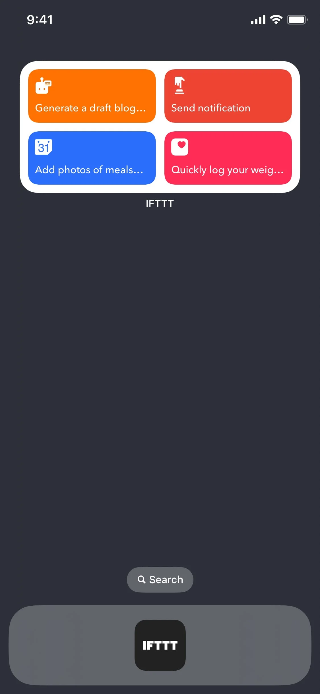 IFTTT UI Design Screenshot: Automate Your Apps & Connected Devices