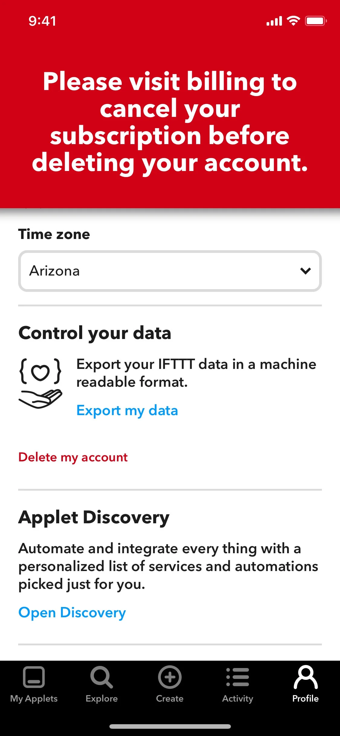 IFTTT UI Design Screenshot: Automate Your Apps & Connected Devices