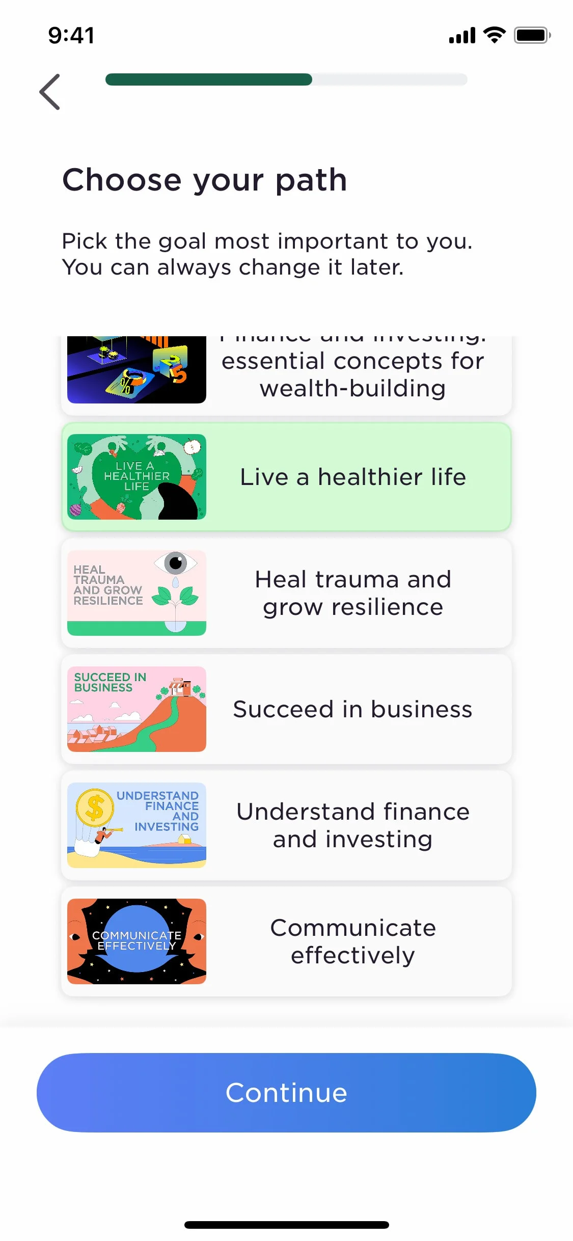 Imprint UI Design Screenshot: Visual Micro-Learning & Illustrated Books