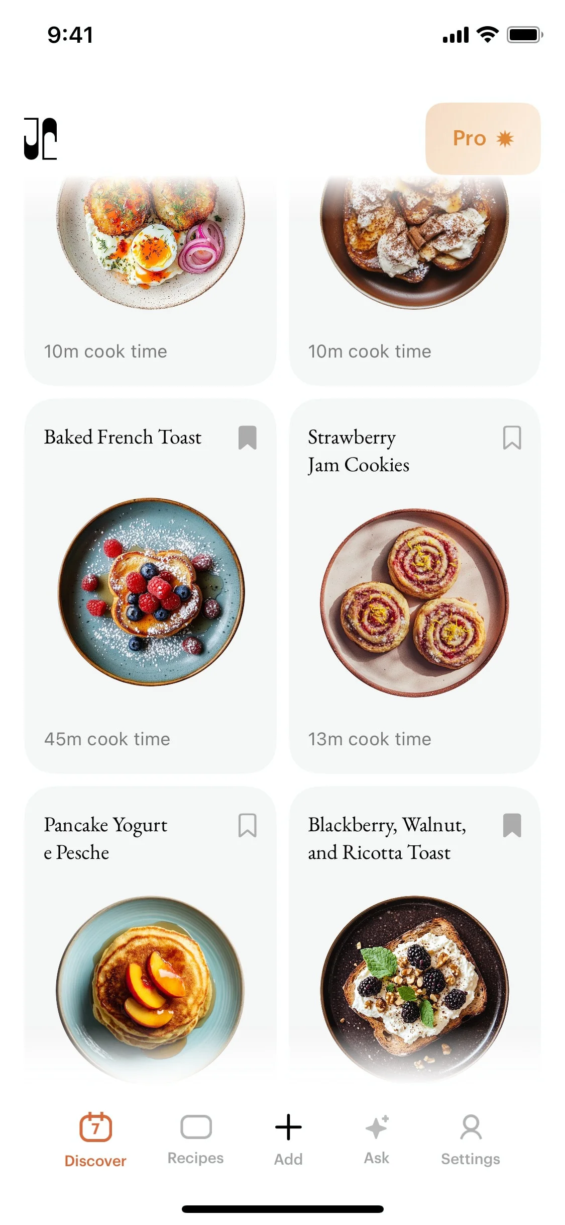 Julienne UI Design Screenshot: Smart Recipe Organizer & Meal Prep
