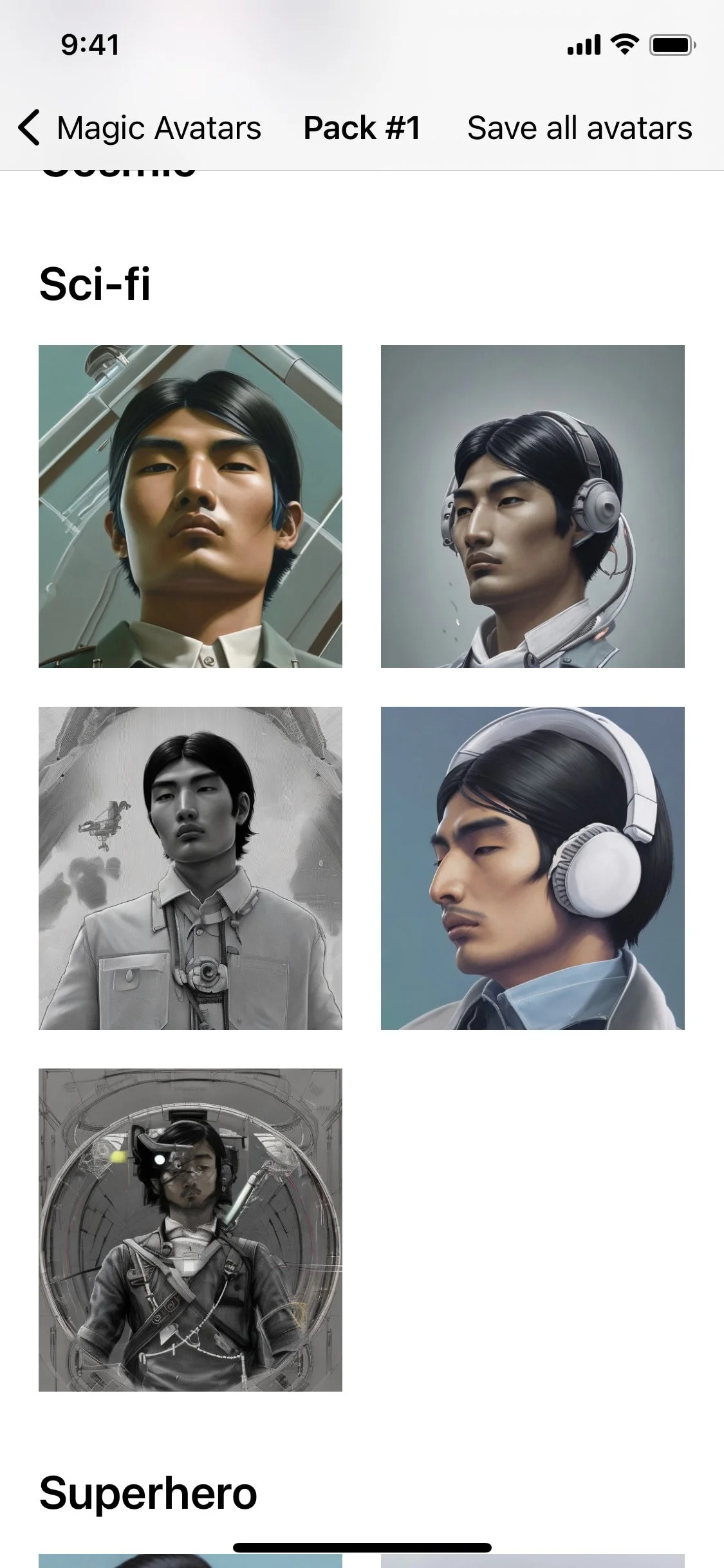 Lensaai UI Design Screenshot: AI Photo Enhancement & Avatars