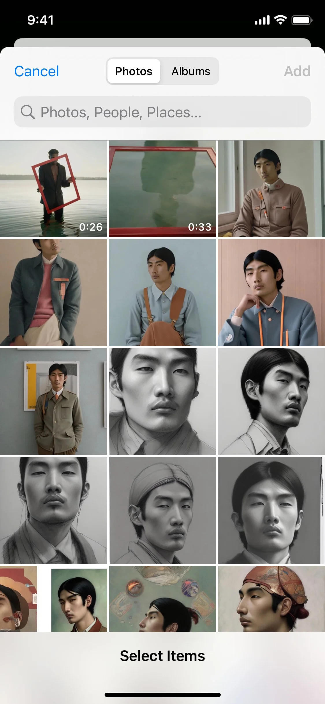 Lensaai UI Design Screenshot: AI Portrait Art & Photo Retouching