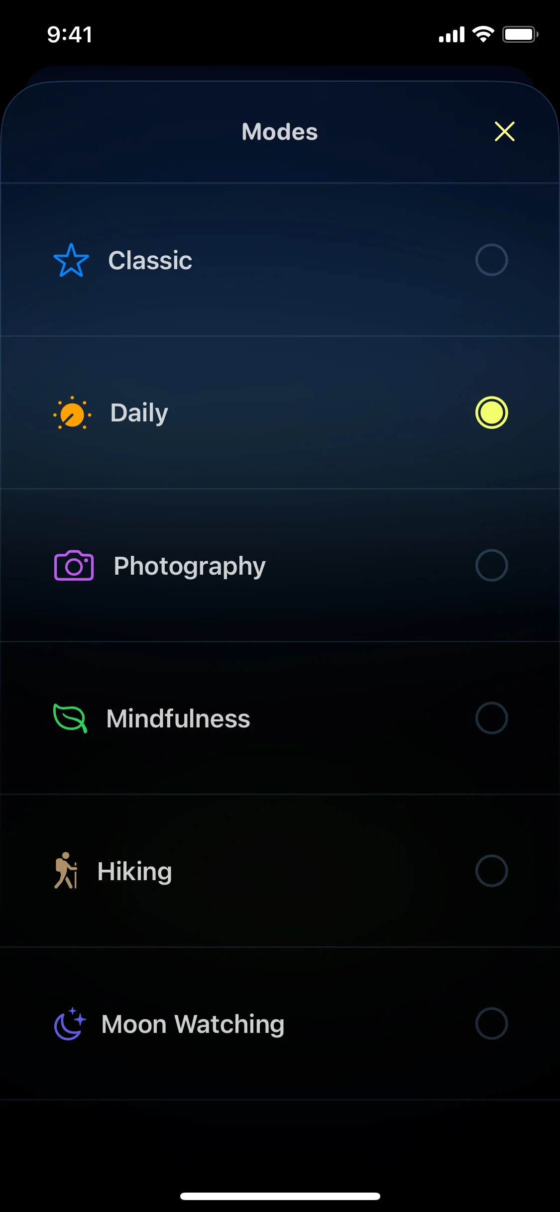 Lumy UI Design Screenshot: Sun Tracker for Golden Hour Photography