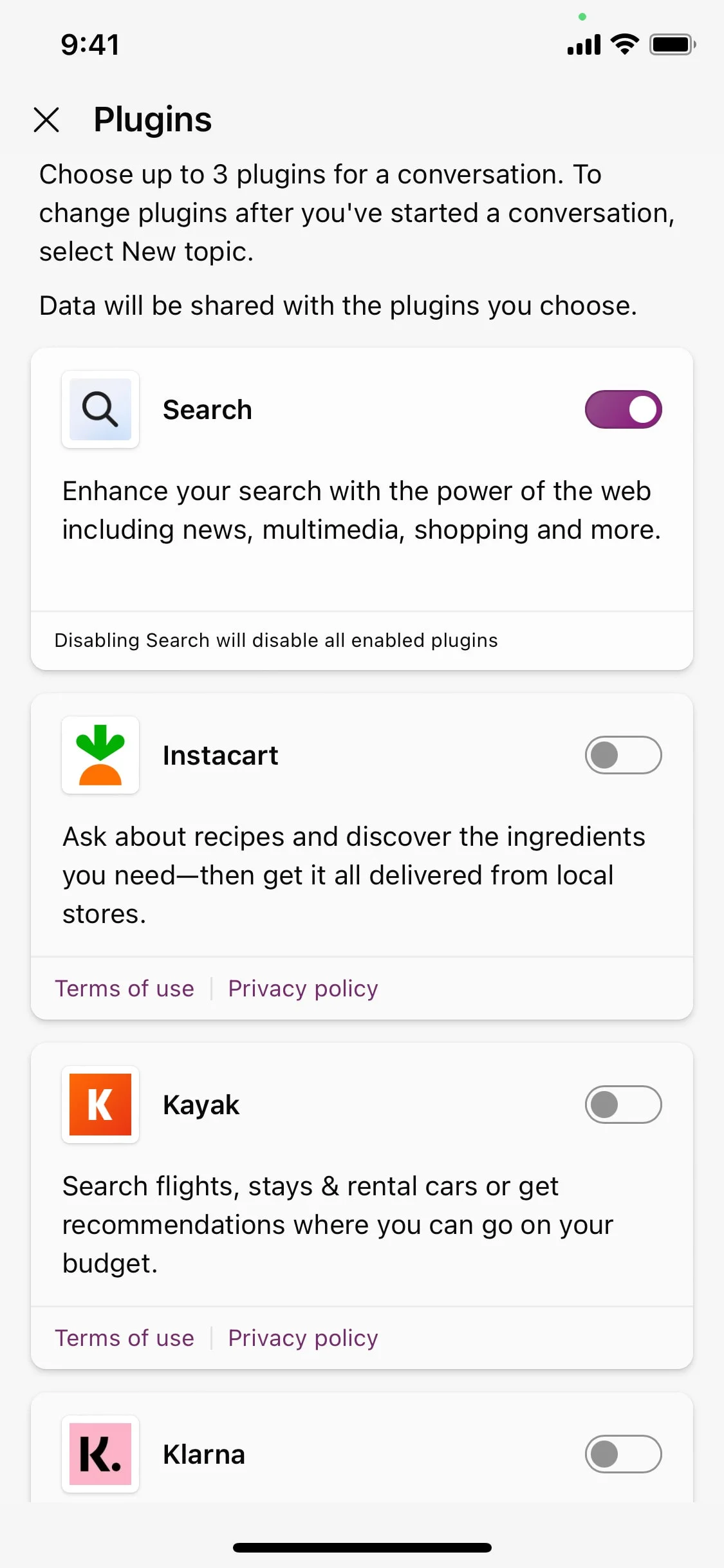 Microsoft Copilot UI Design Screenshot: AI Assistant for Work & Everyday Life