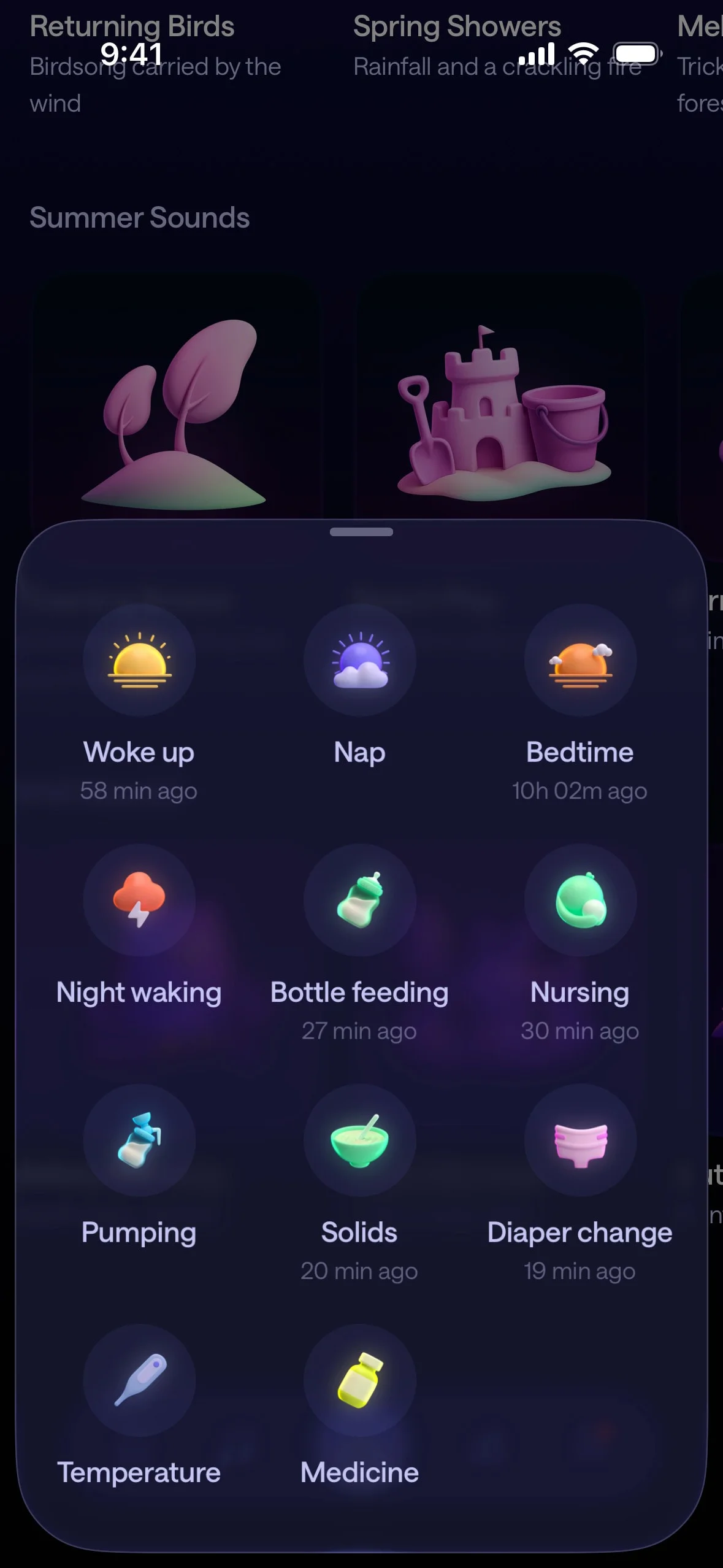 Mnapper UI Design Screenshot: Smart Nap Timer & Sleep Soundscapes
