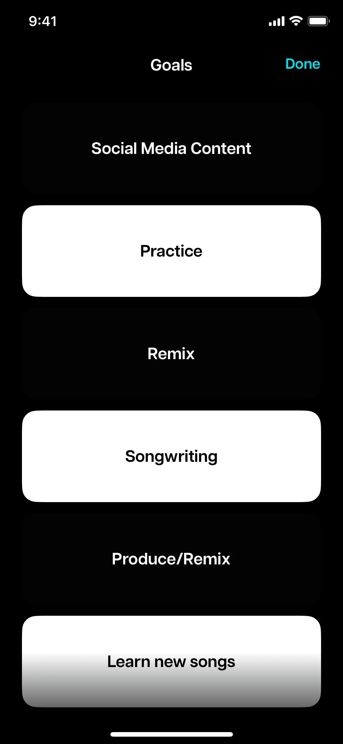 Moises UI Design Screenshot: AI Audio Separation & Musician Studio