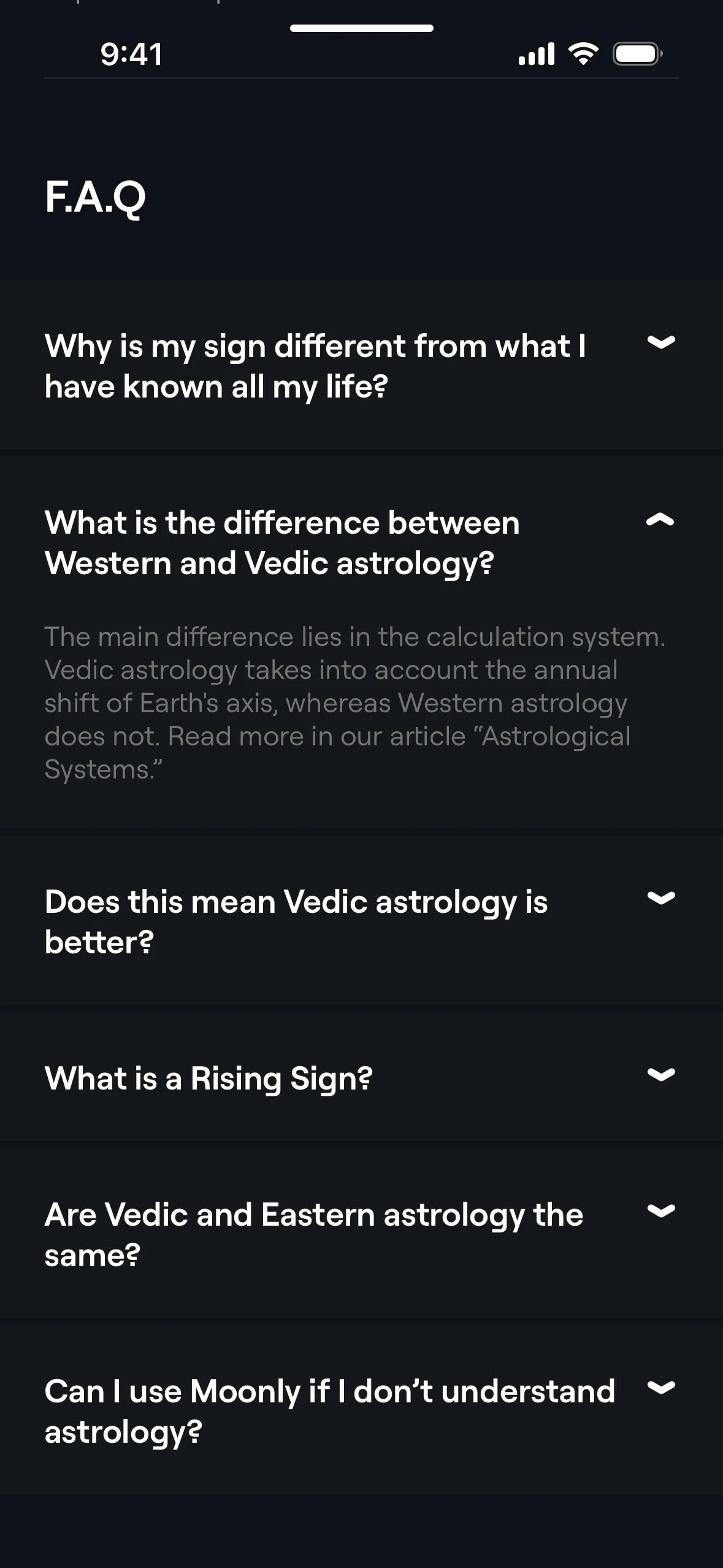 moonly UI Design Screenshot: Moon Calendar, Tarot & Ancient Wisdom