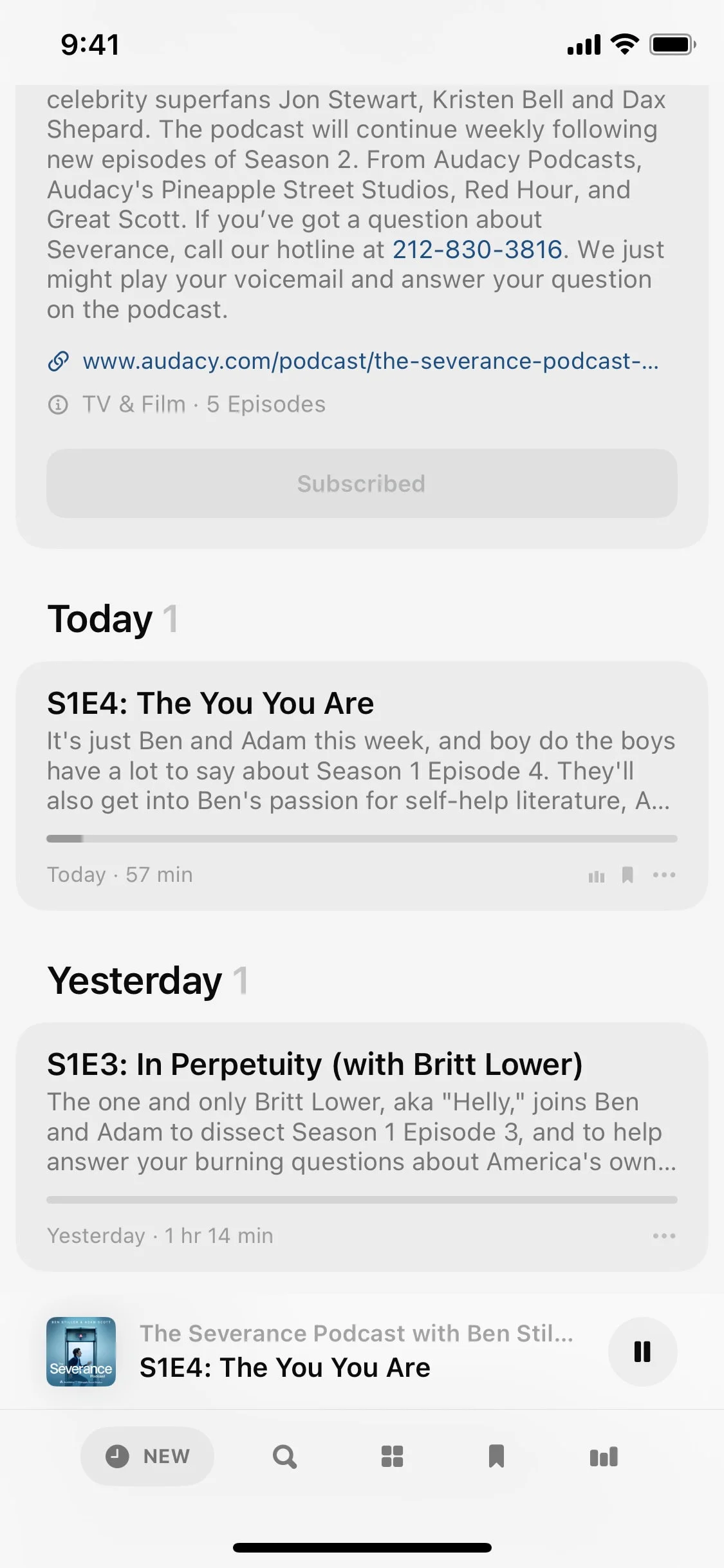 Neuecast UI Design Screenshot: Modern Minimalist Podcast Player
