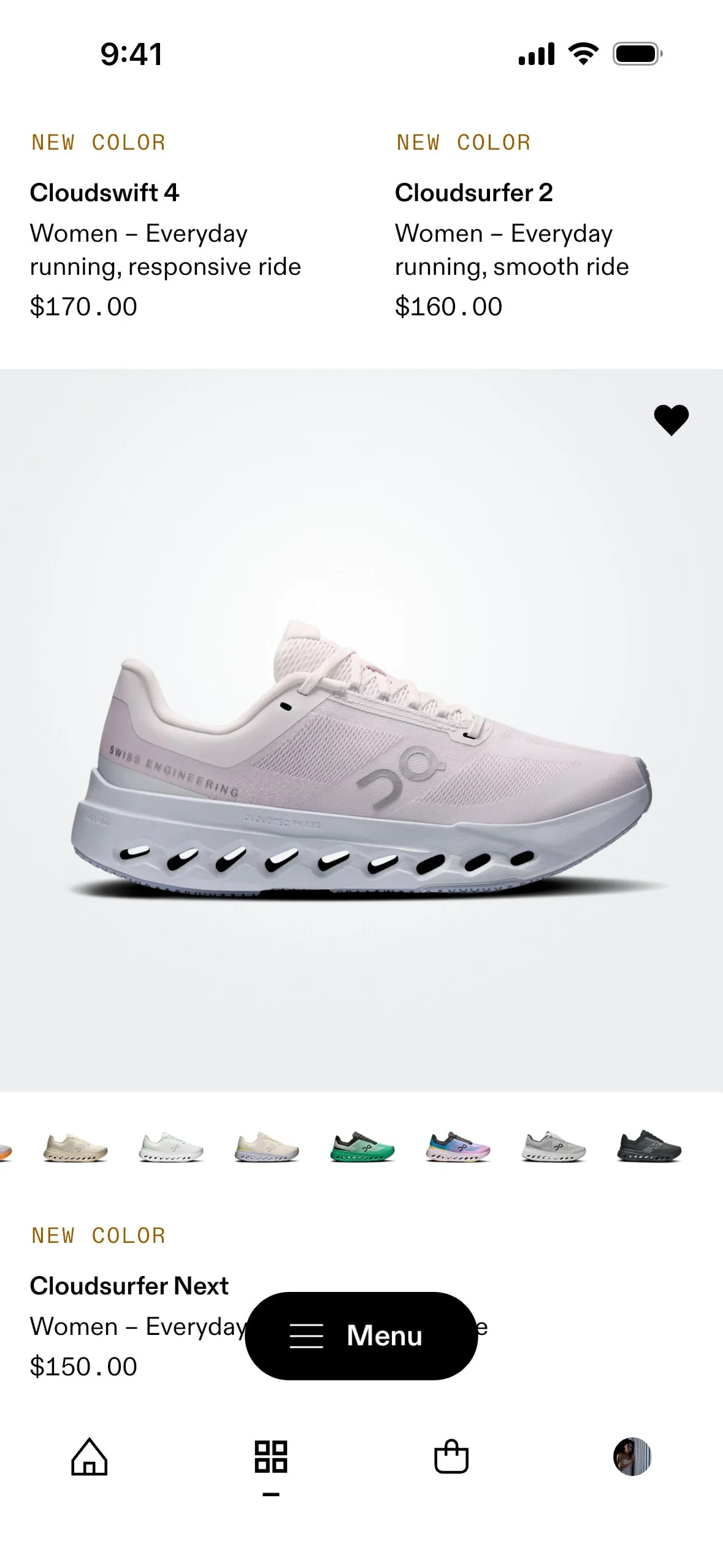 On UI Design Screenshot: Performance Running & Footwear Exploration