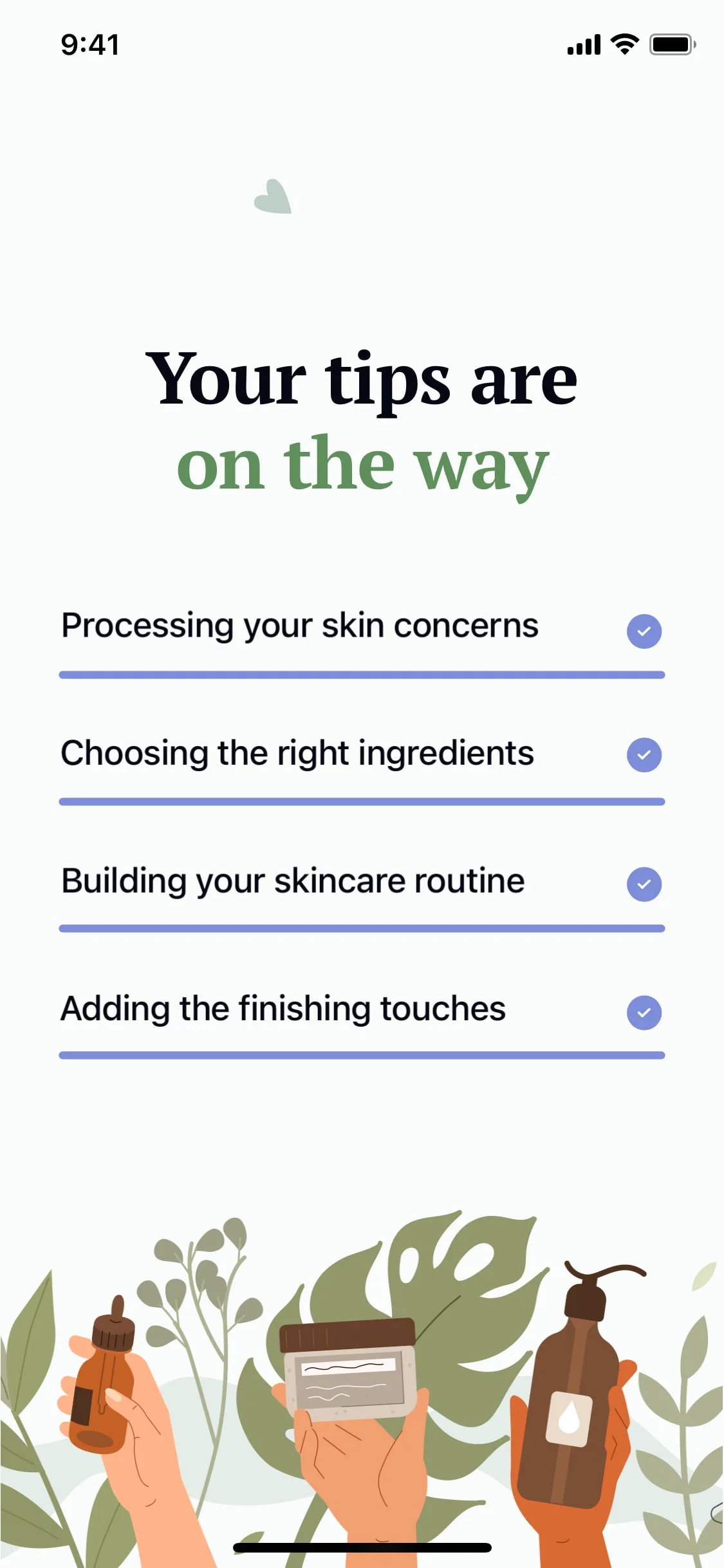 OnSkin UI Design Screenshot: Skincare Product & Cosmetic Ingredients Scanner