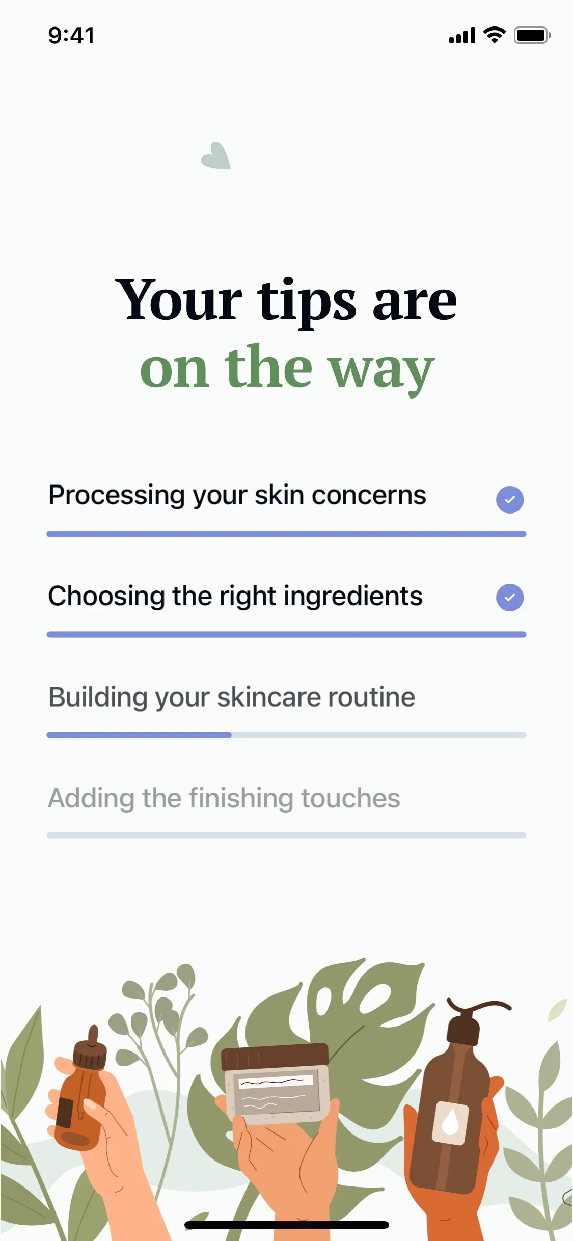 OnSkin UI Design Screenshot: Cosmetic Ingredient Scanner & Analysis